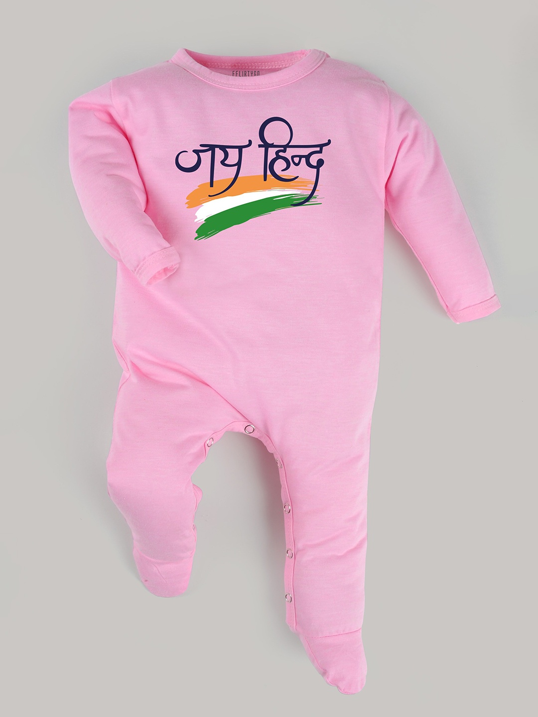 

FFLIRTYGO Infant Printed Cotton Sleepsuit, Pink