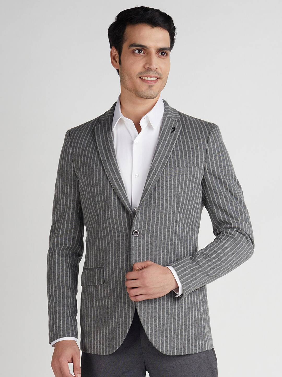 

Indian Terrain Notched Lapel Single Breasted Formal Blazer, Grey
