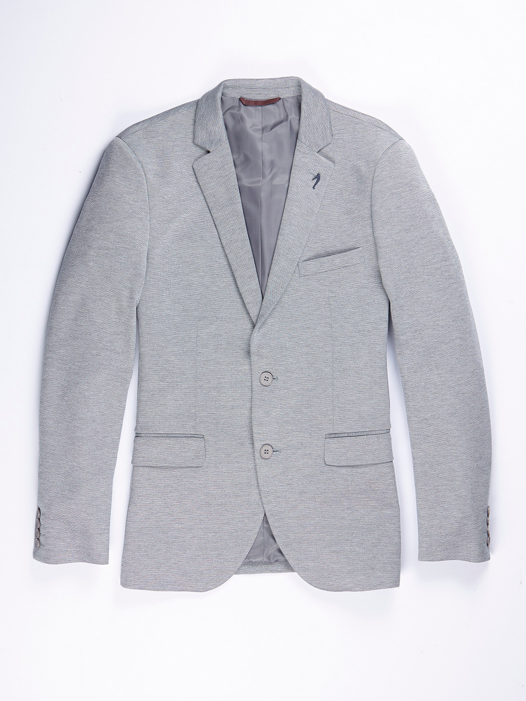 

Indian Terrain Men Notched Lapel Single-Breasted Blazer, Grey