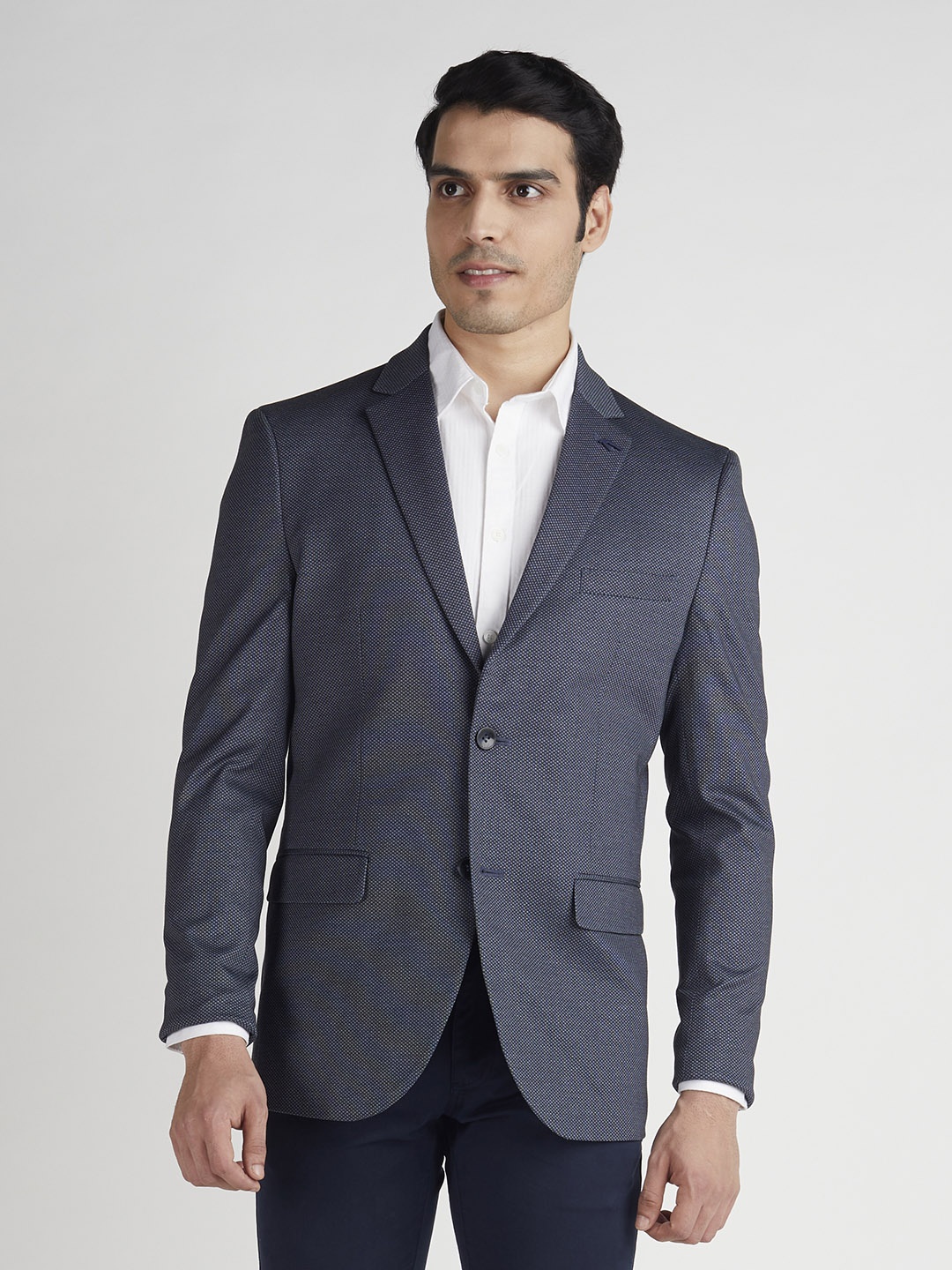 

Indian Terrain Slim-Fit Single Breasted Blazer, Blue