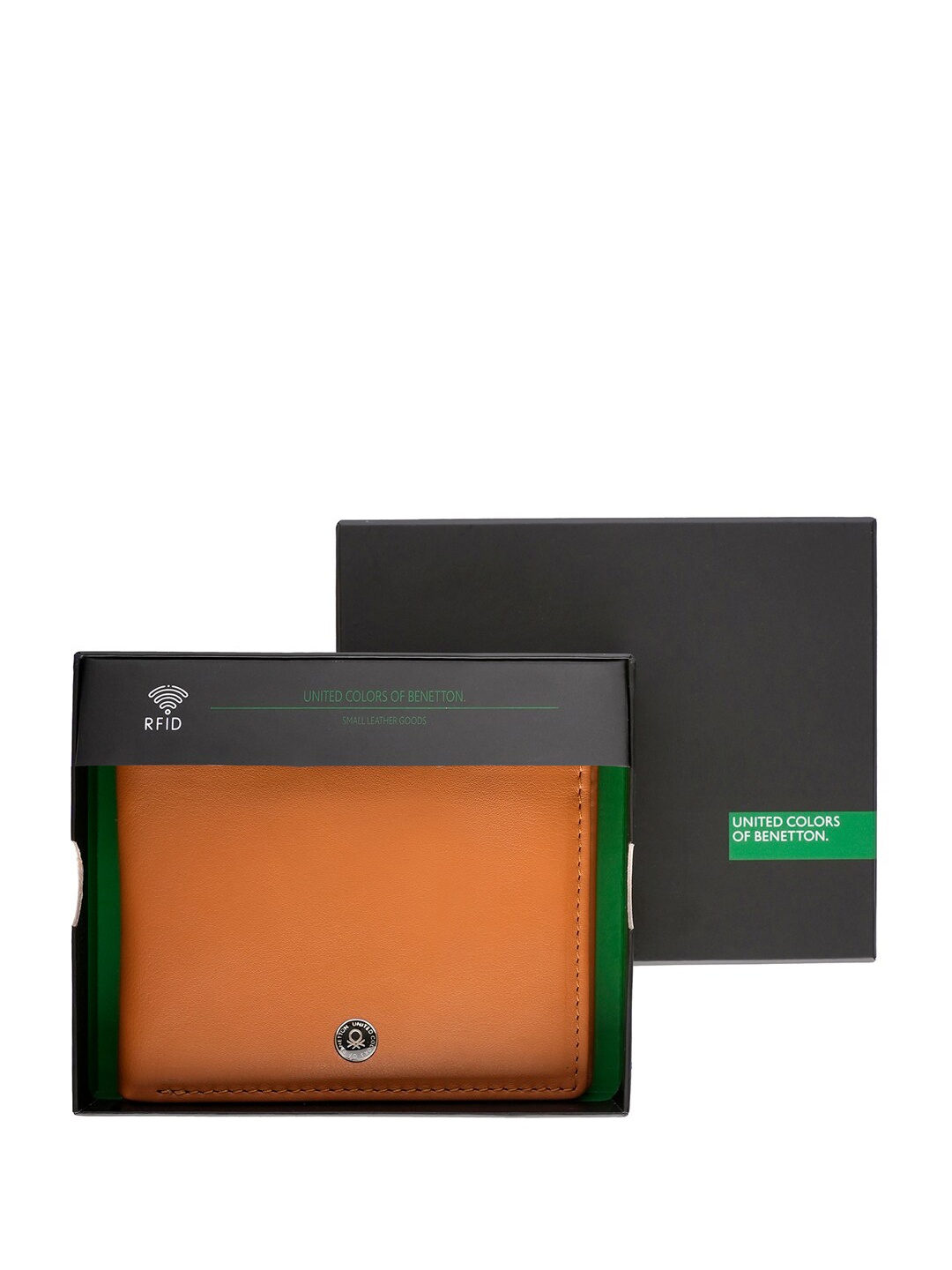 

United Colors of Benetton Leather Two Fold Wallet, Tan
