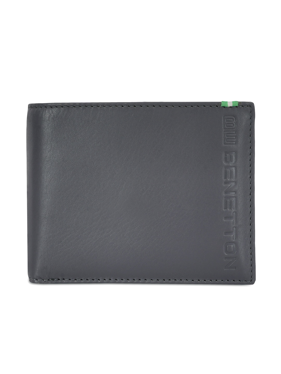 

United Colors of Benetton Leather Two Fold Wallet, Grey