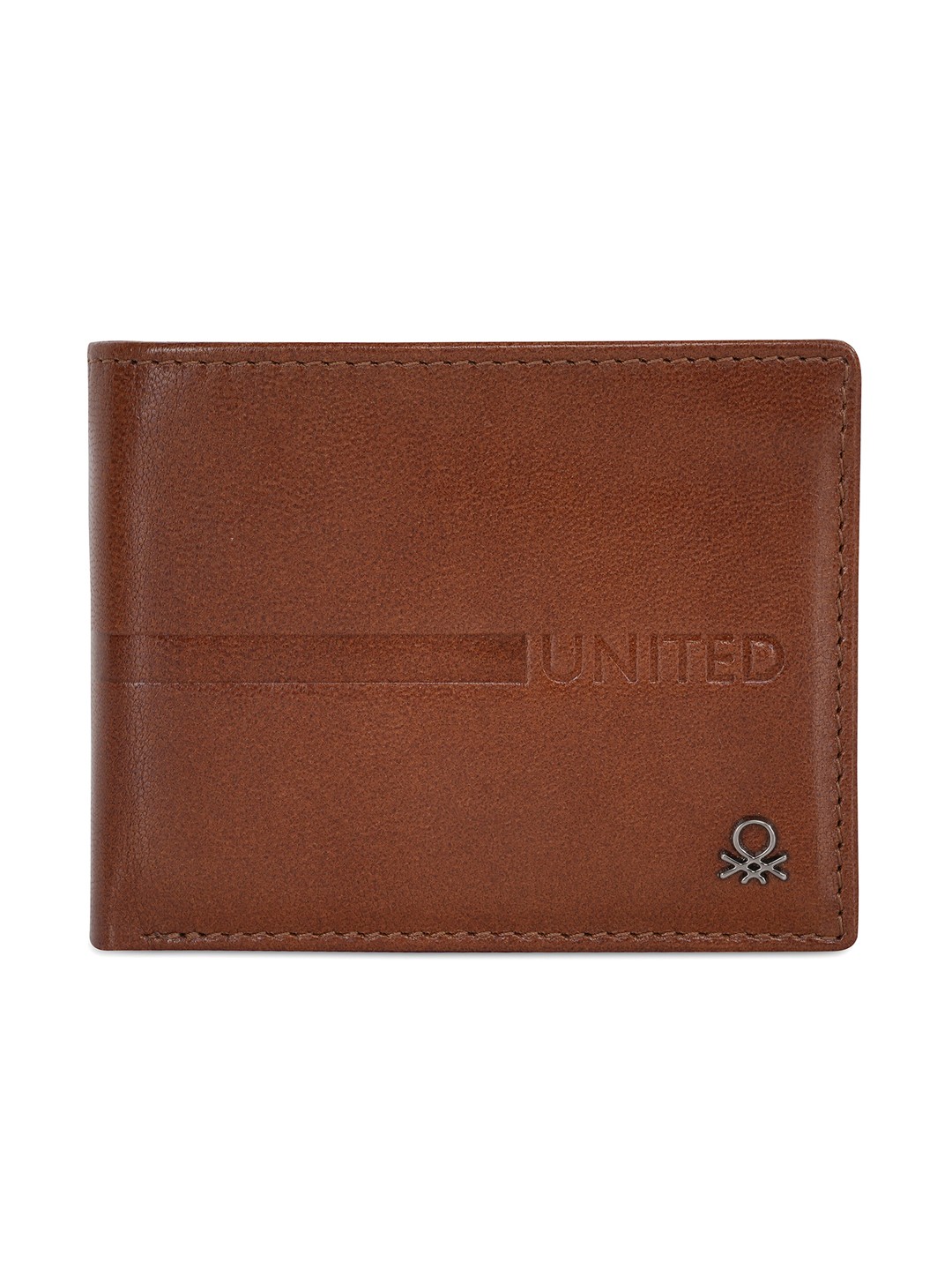 

United Colors of Benetton Leather Two Fold Wallet, Tan