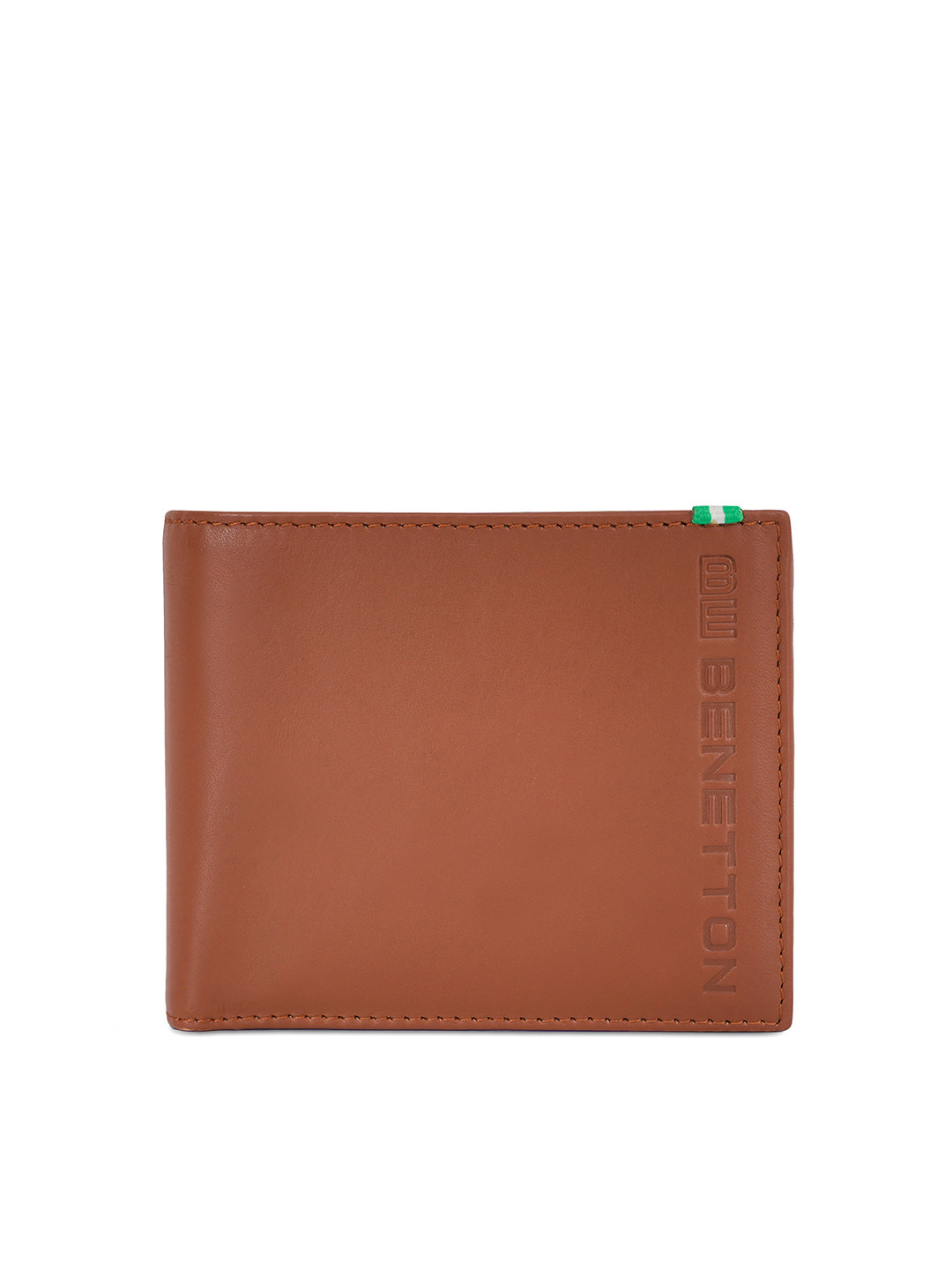 

United Colors of Benetton Leather Two Fold Wallet, Tan