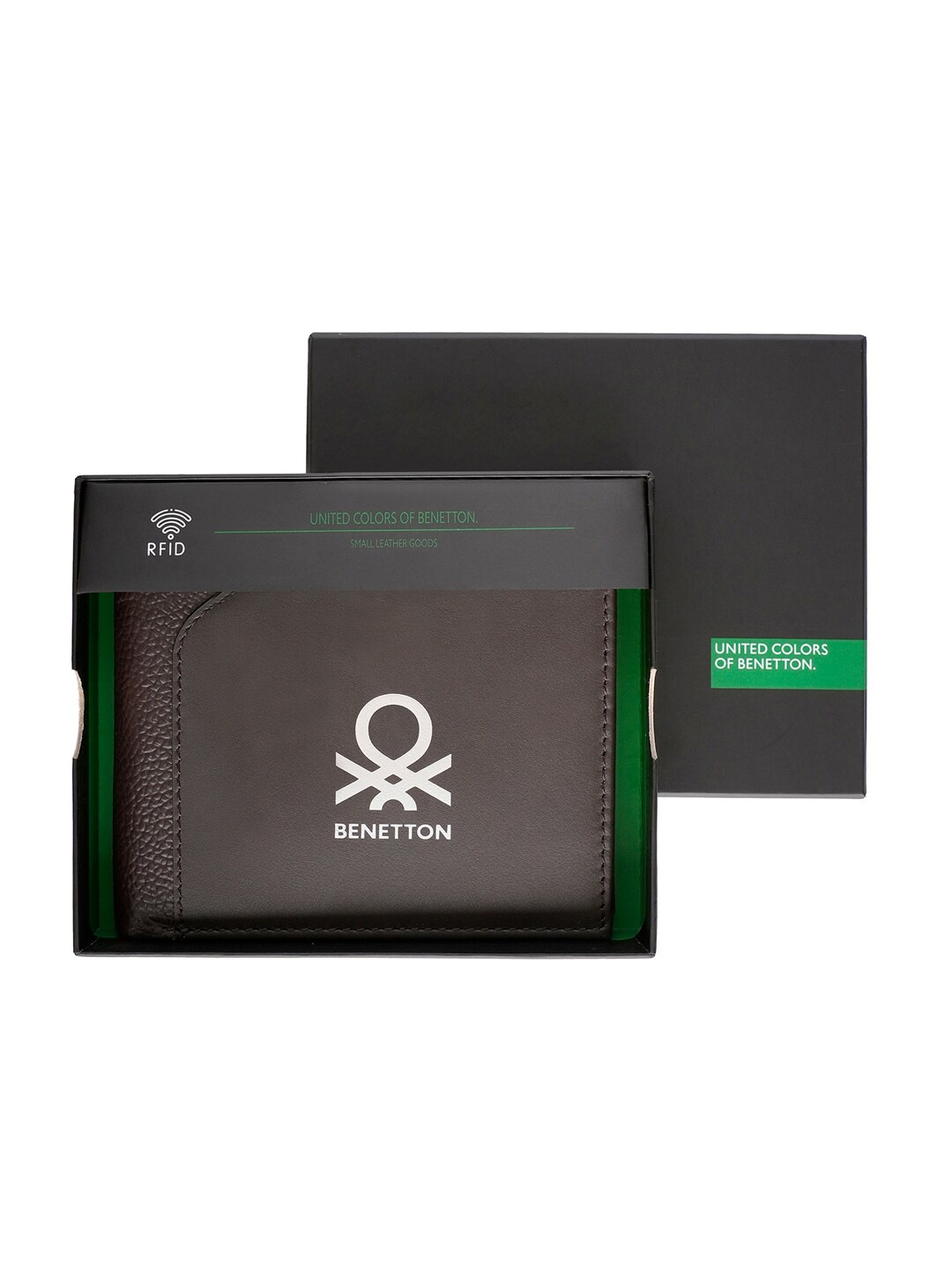 

United Colors of Benetton Leather Two Fold Wallet, Brown