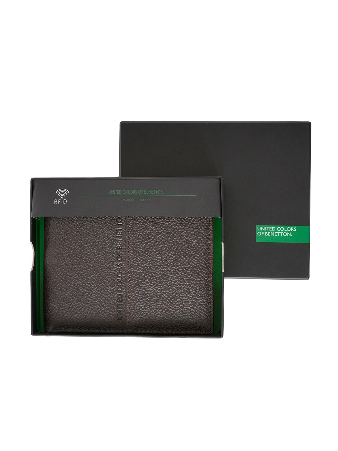 

United Colors of Benetton Leather Two Fold Wallet, Brown
