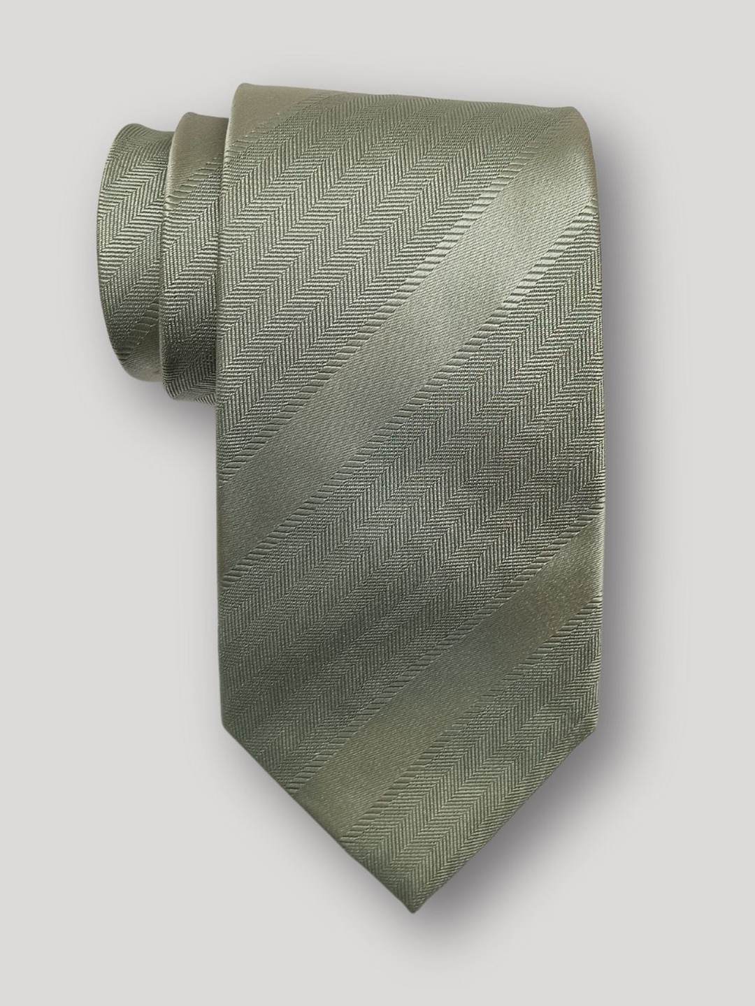 

The Tie Hub Men Woven Design Skinny Tie, Grey