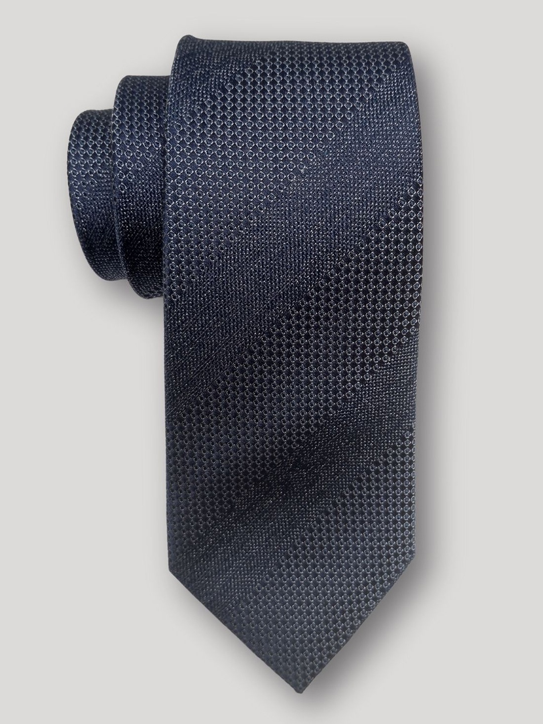 

The Tie Hub Men Striped Broad Tie, Navy blue
