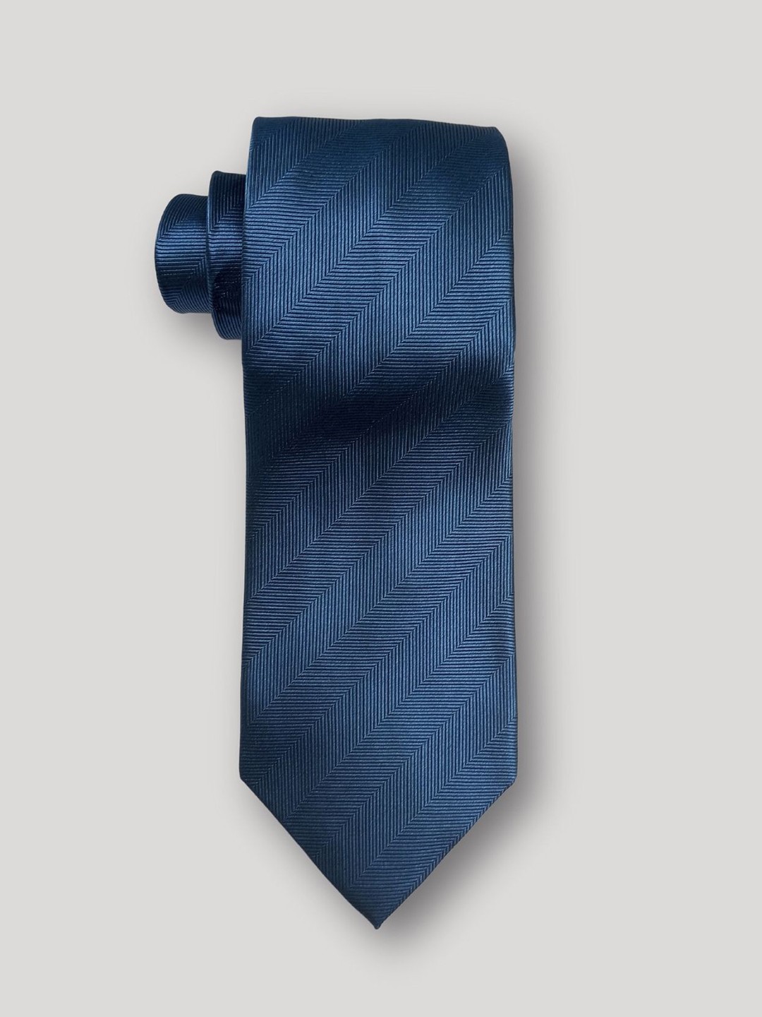

The Tie Hub Men Blue Striped Silk Formal Broad Tie