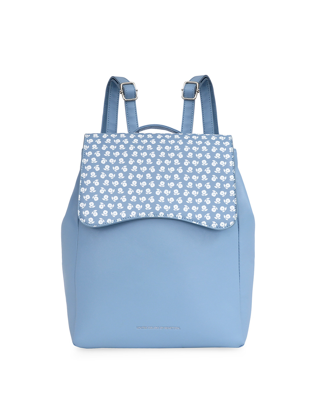 

United Colors of Benetton Women Conversational Printed Backpack, Blue