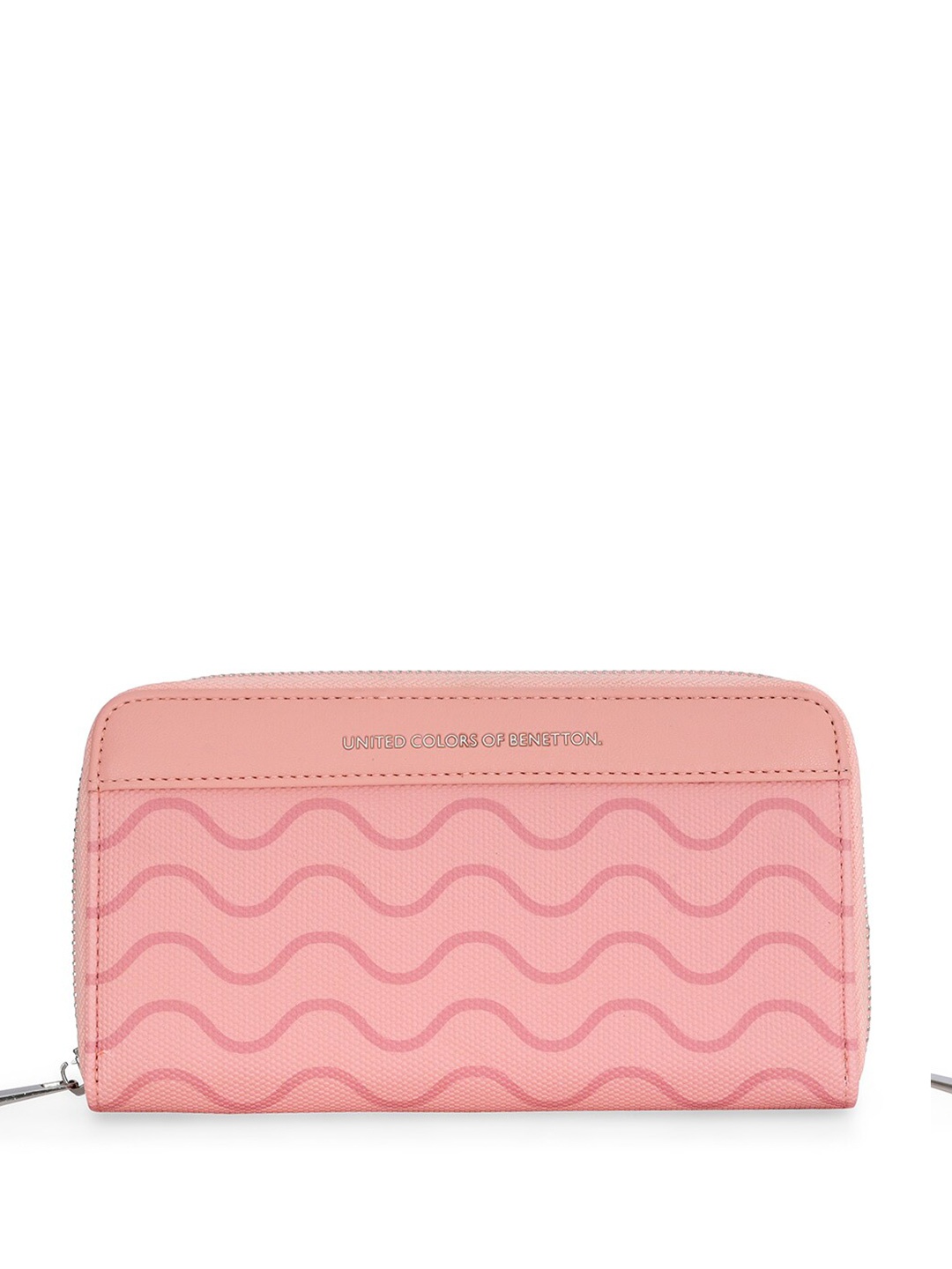 

United Colors of Benetton Women Printed Zip Around Wallet, Pink