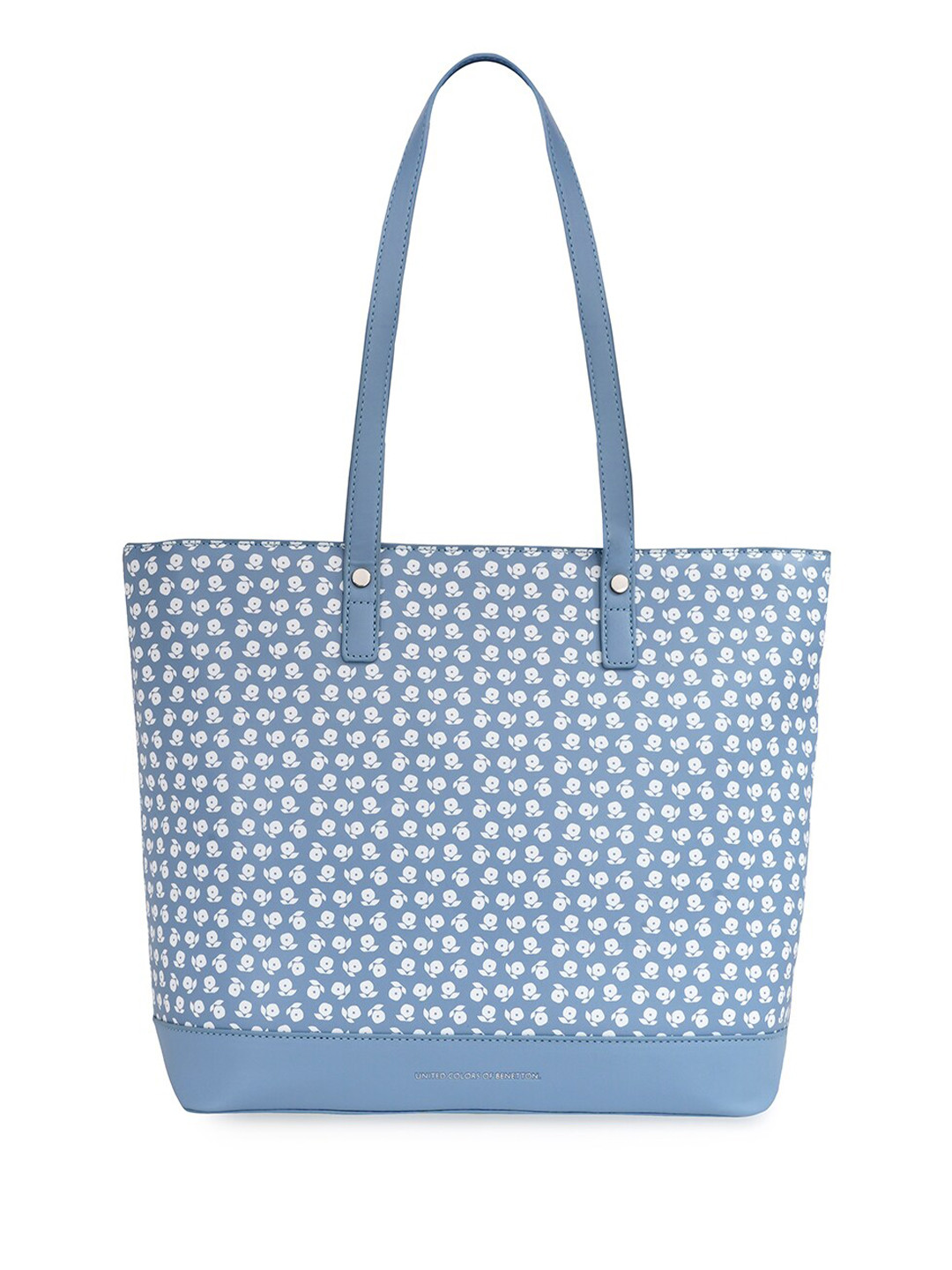 

United Colors of Benetton Floral Printed Shopper Tote Bag, Blue