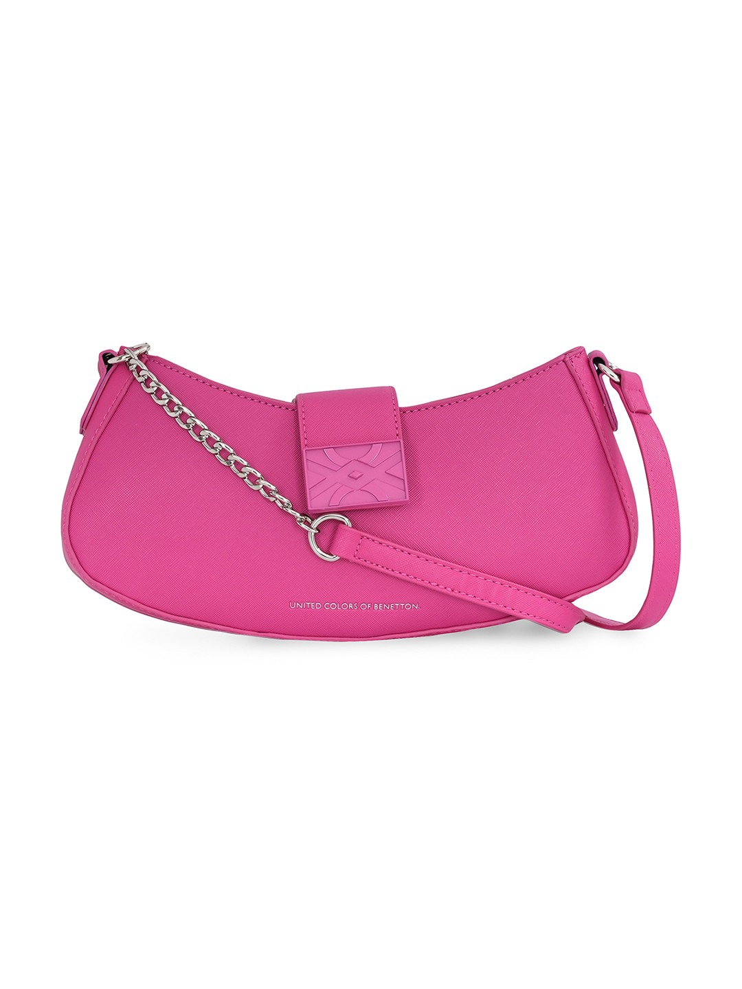 

United Colors of Benetton Structured Sling Bag, Pink