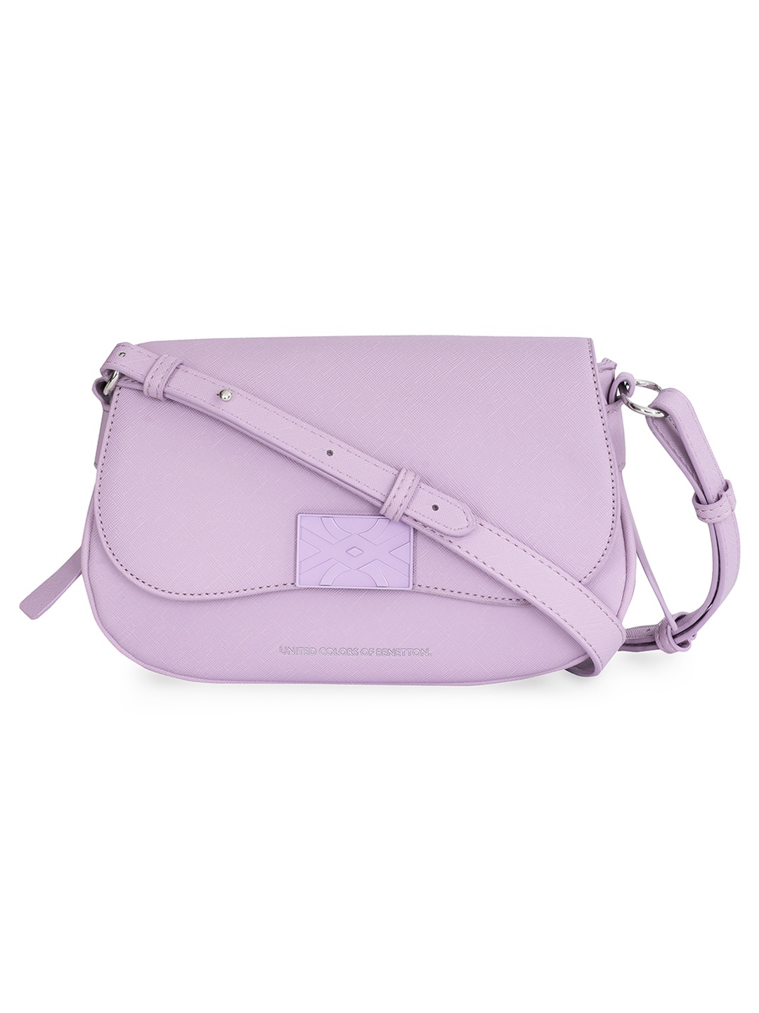 

United Colors of Benetton Structured Sling Bag, Purple