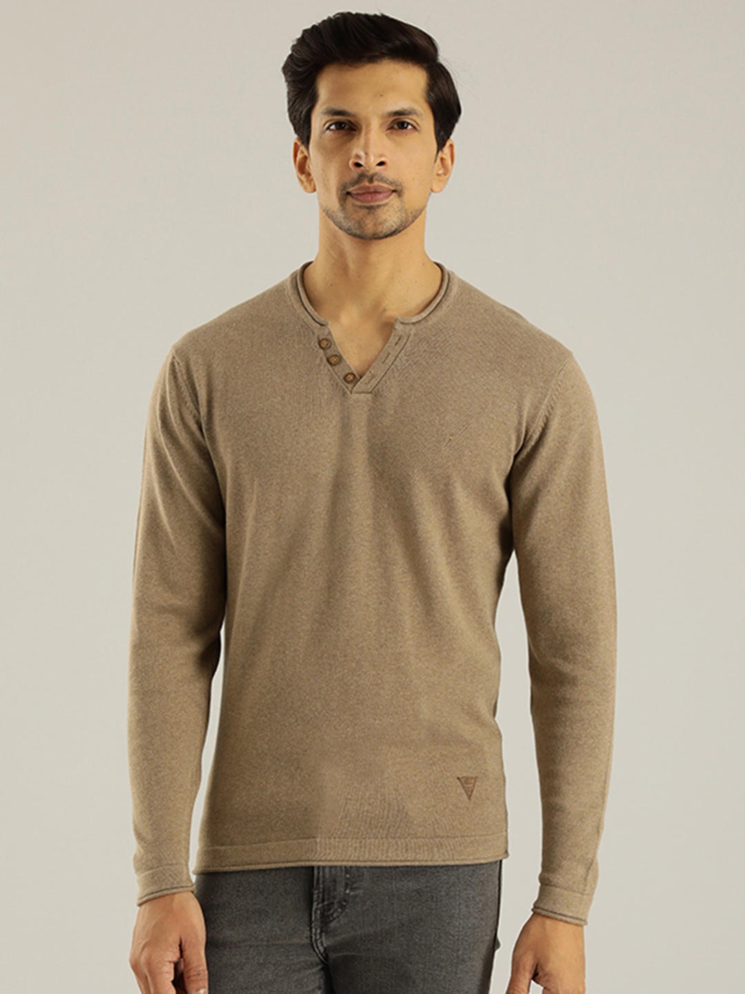 

Indian Terrain Cotton Pullover Sweater, Brown