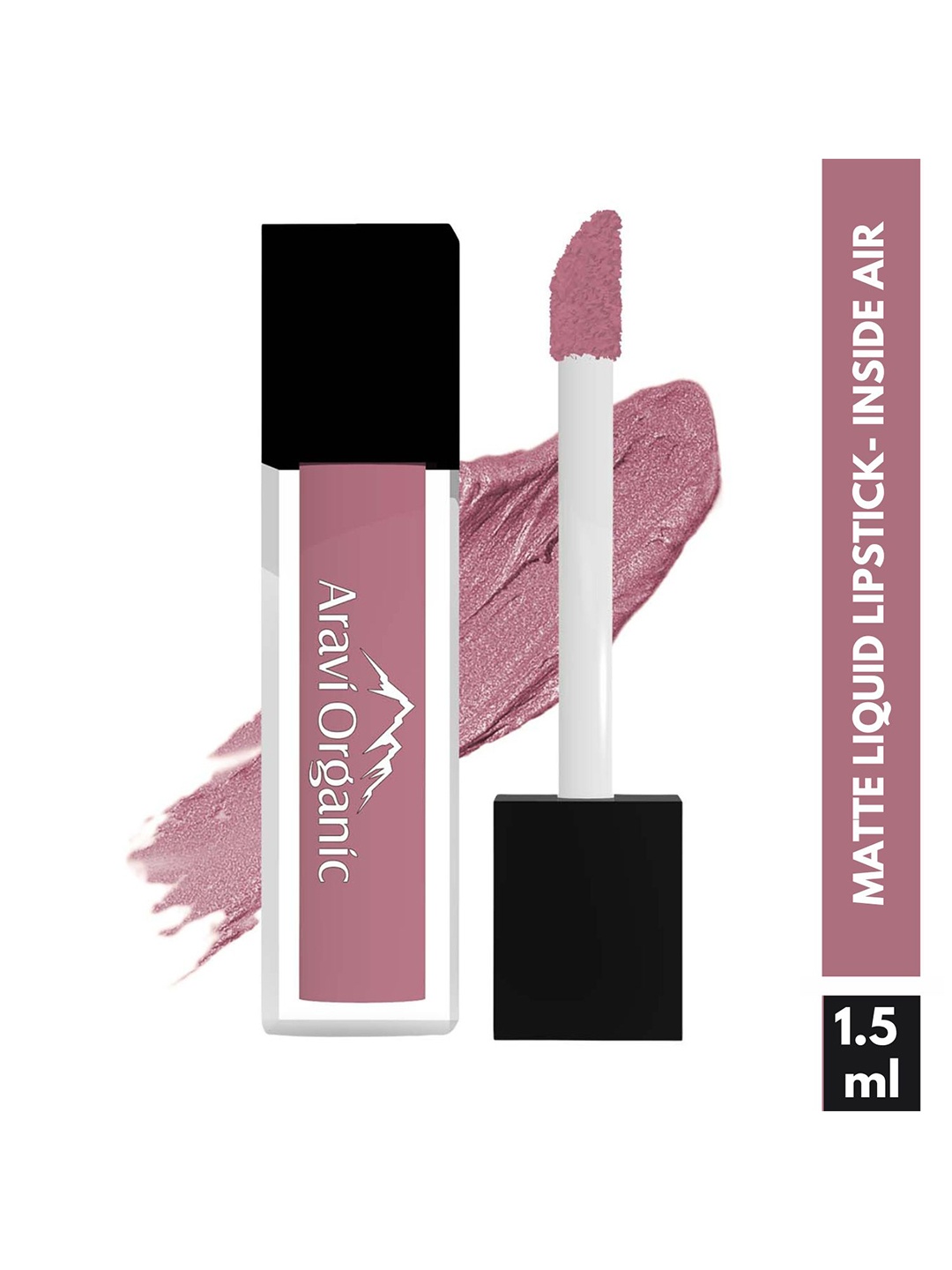 

Aravi Organic Soft Pink Matte Long Stay Liquid Lipstick with Vitamin E 1.5 ml - Inside Air