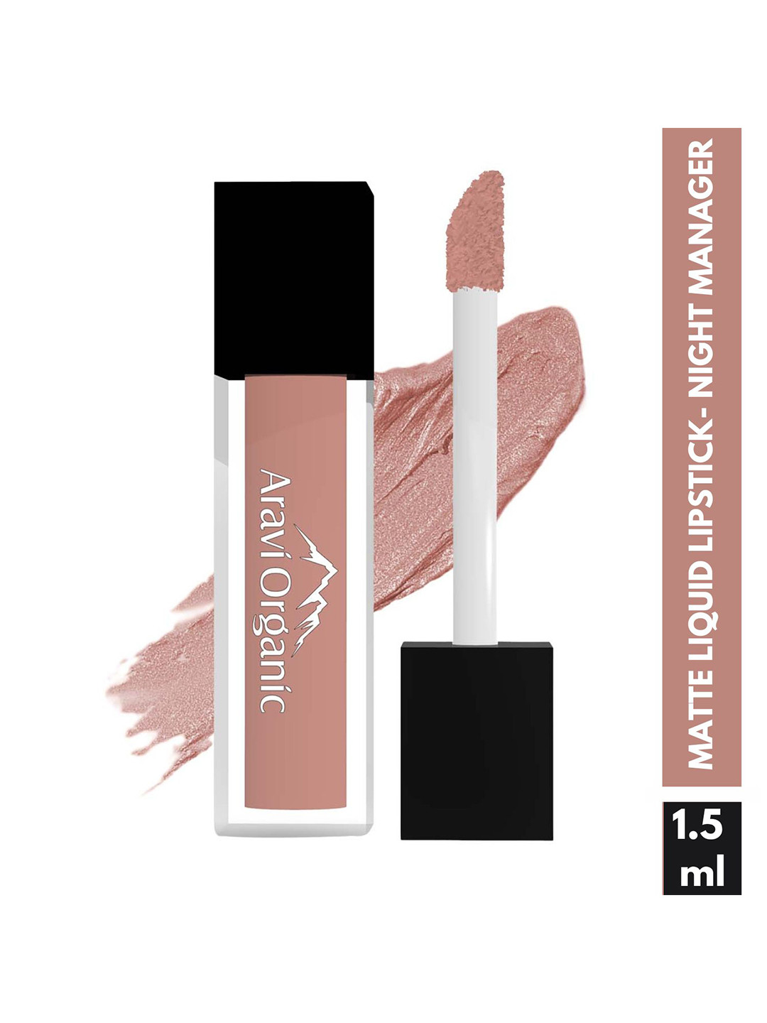 

Aravi Organic Soft Pink Matte LongStay Liquid Lipstick with Vitamin E 1.5ml -Night Manager