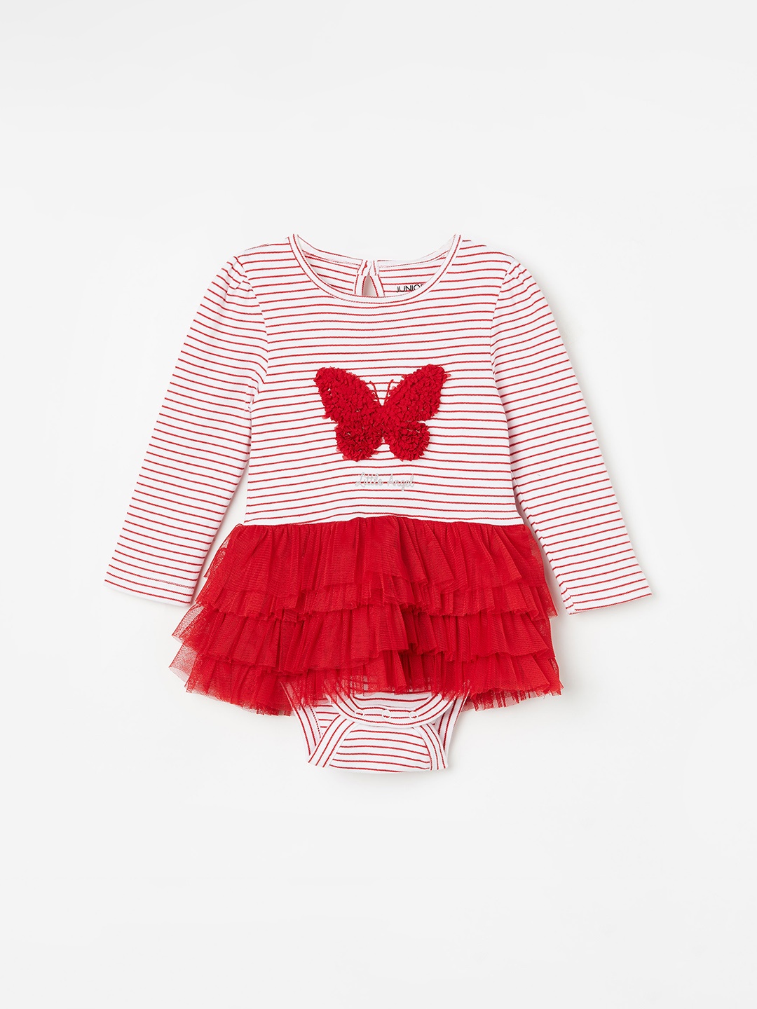 

Juniors by Lifestyle Infant Girls Striped Pure Cotton Top With Leggings, Red