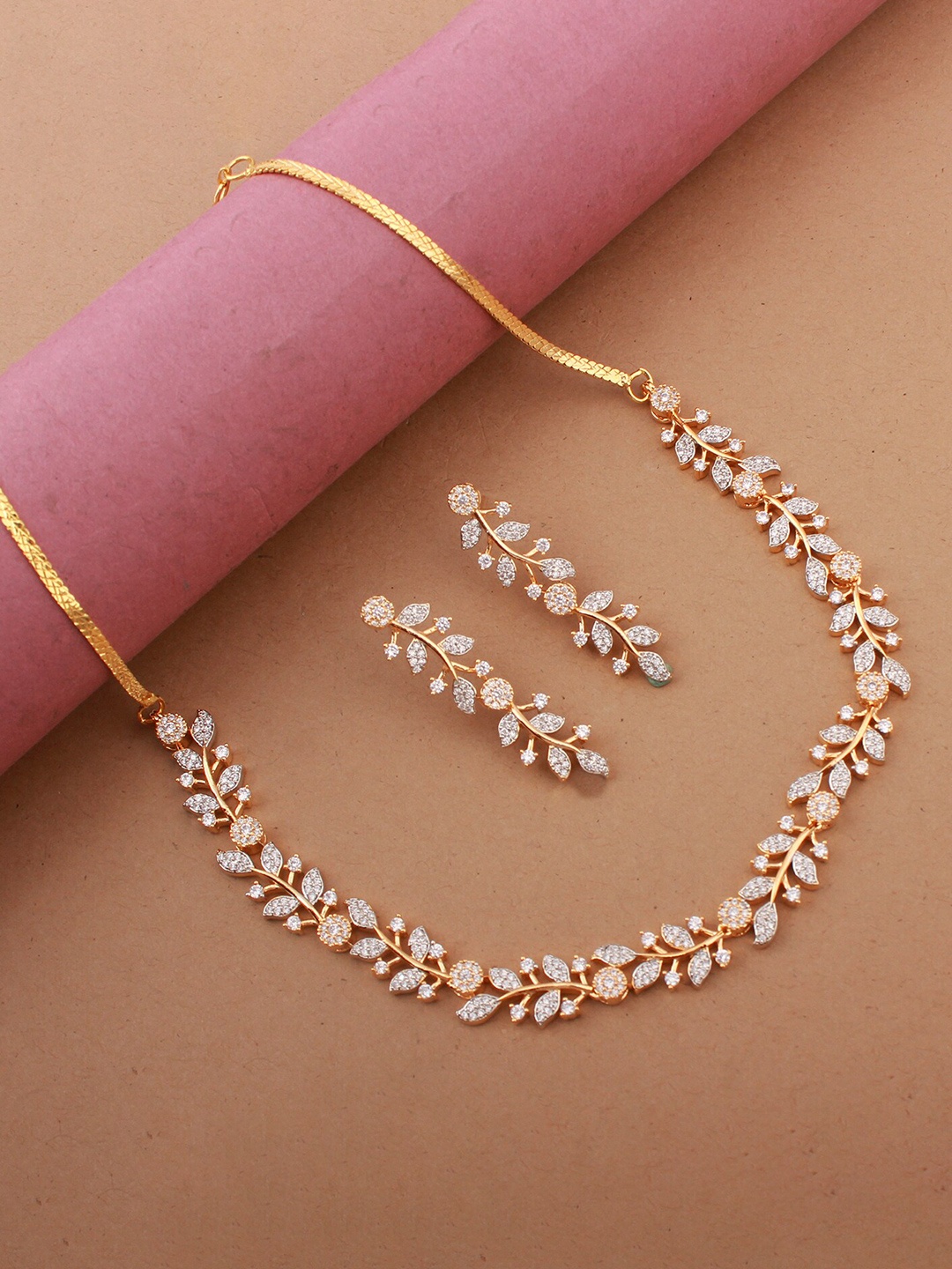 

Mirana Gold-Plated Cubic Zirconia-Studded Jewellery Set