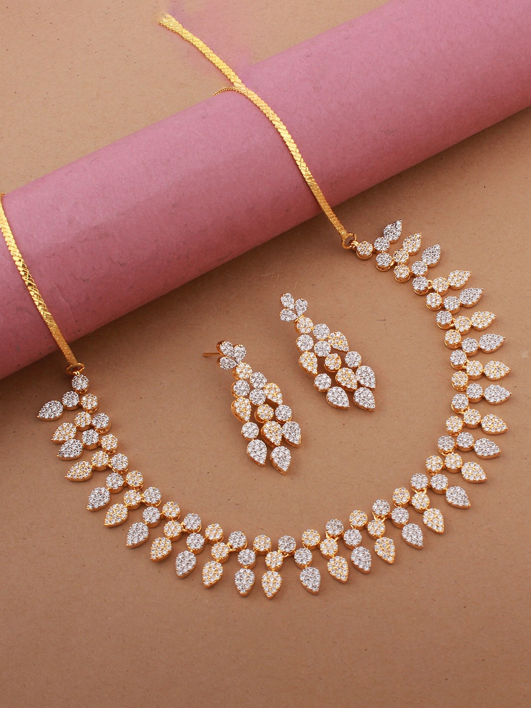 

Mirana Gold-Plated CZ-Studded Jewellery Set
