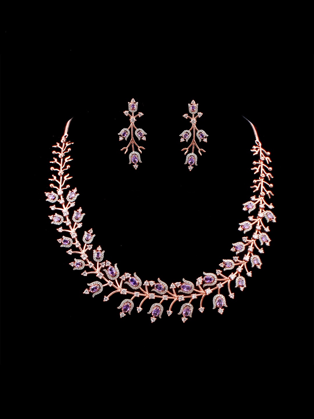 

Mirana Rose Gold-Plated CZ-Studded Jewellery Set