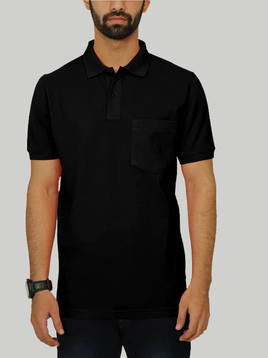 

CELSIUS Regular Fit Cotton T-shirt, Black