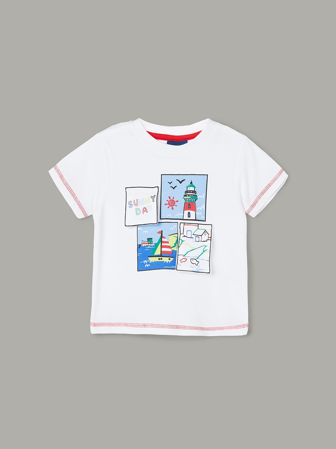 

Juniors by Lifestyle Boys Printed Applique T-shirt, White