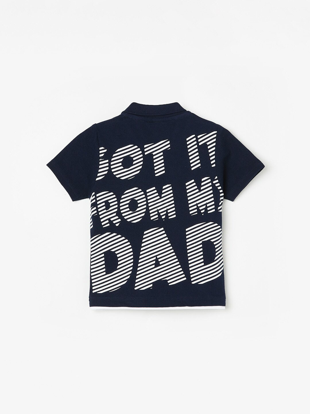 

Juniors by Lifestyle Boys Typography Printed Polo Collar Pure Cotton T-shirt, Blue