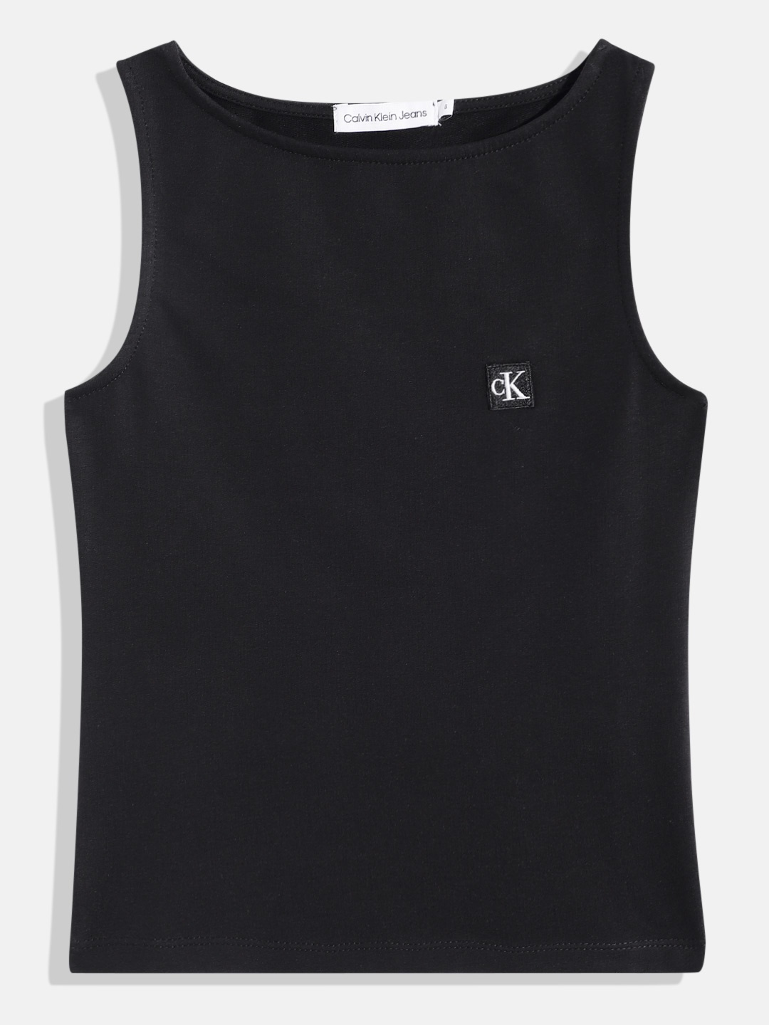 

Calvin Klein Jeans Girls Pure Cotton Sleeveless T-shirt, Black