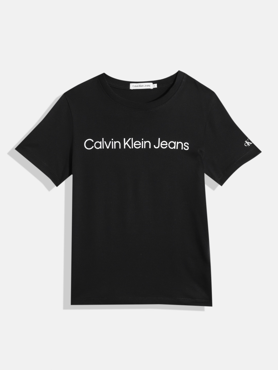 

Calvin Klein Jeans Kids Brand Logo Print Detail Pure Cotton T-shirt, Black