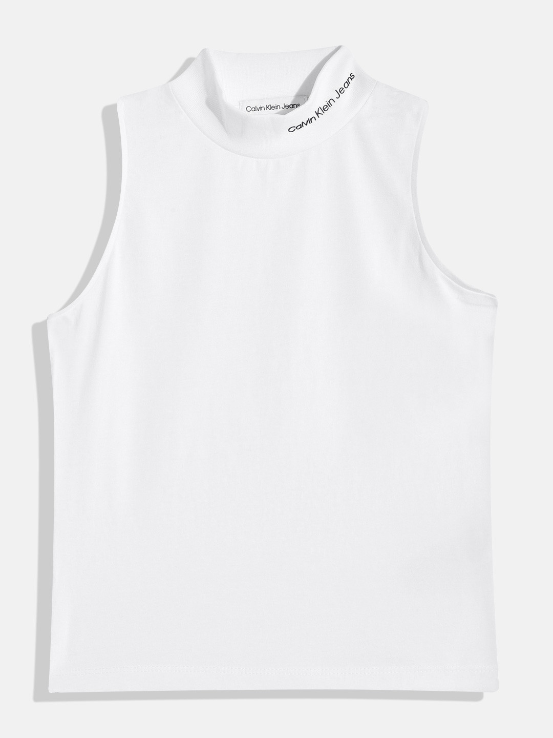 

Calvin Klein Jeans Girls High Neck T-shirt, White