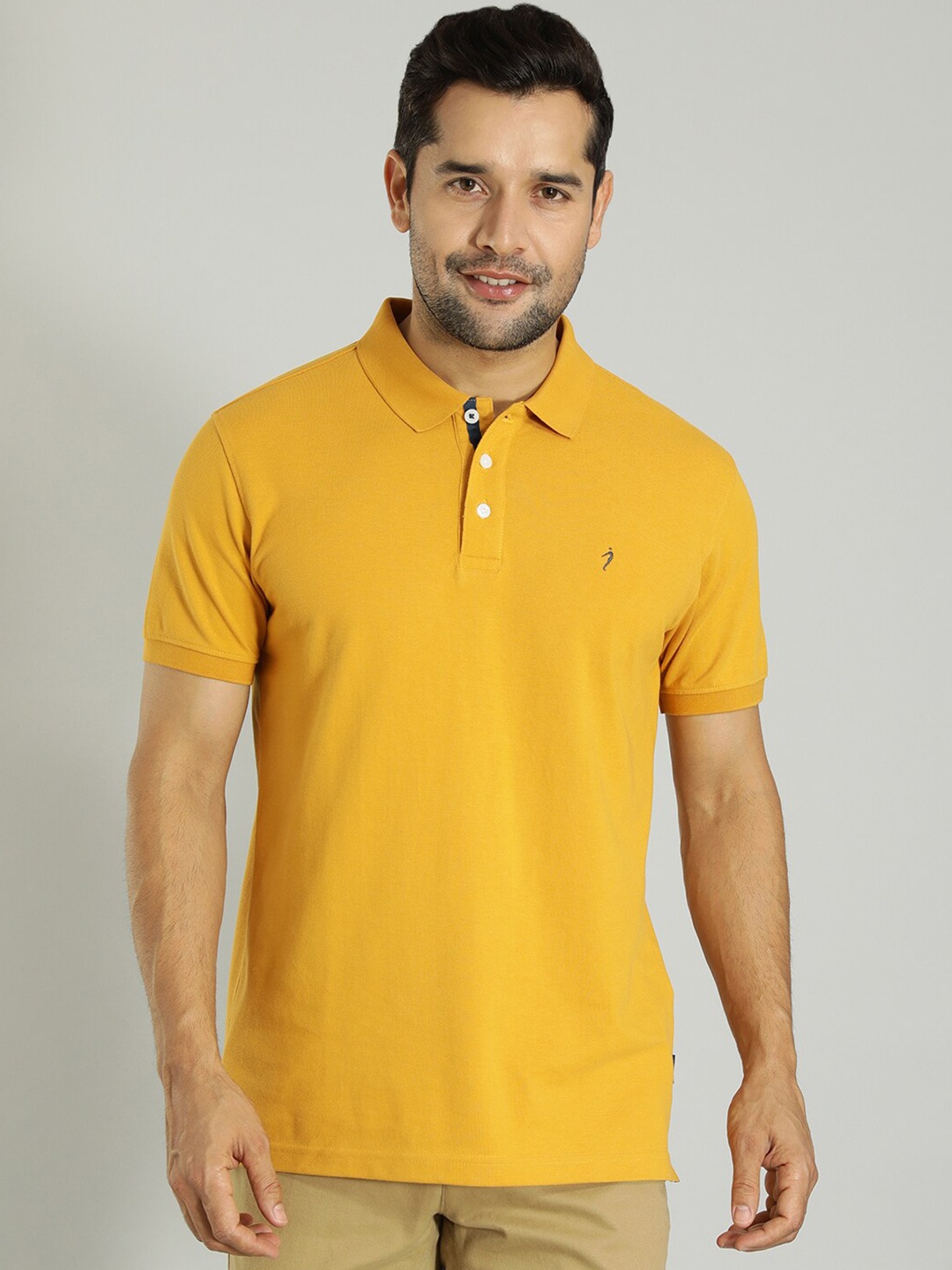 

Indian Terrain Polo Collar T-shirt, Yellow