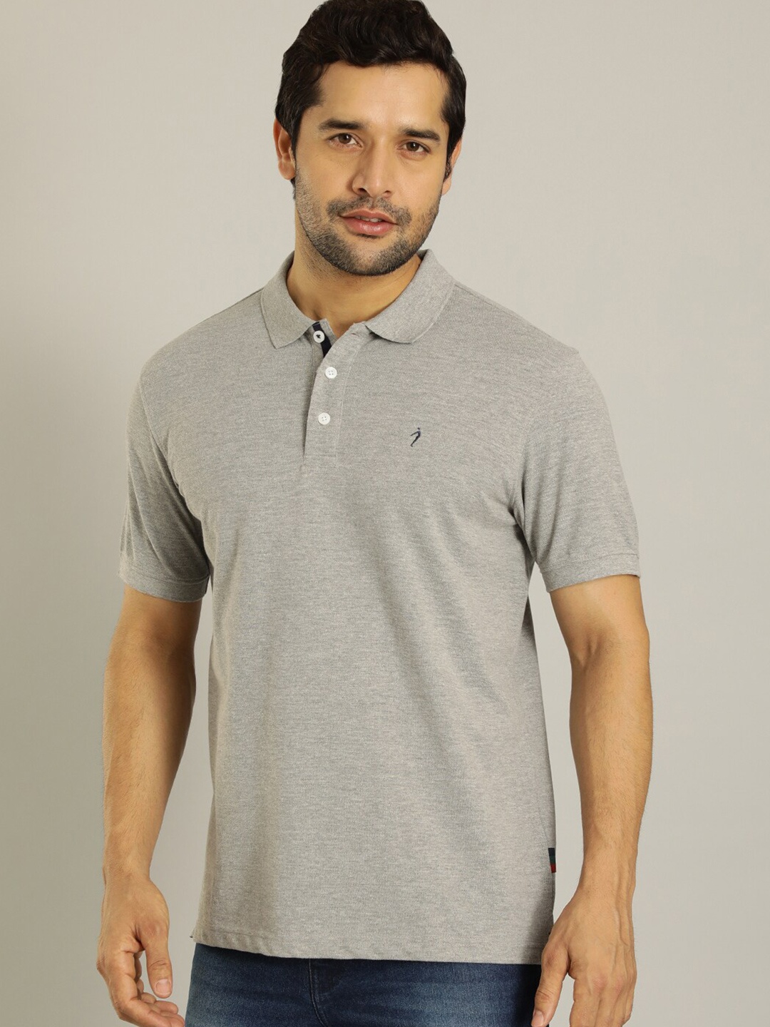 

Indian Terrain Polo Collar T-shirt, Grey