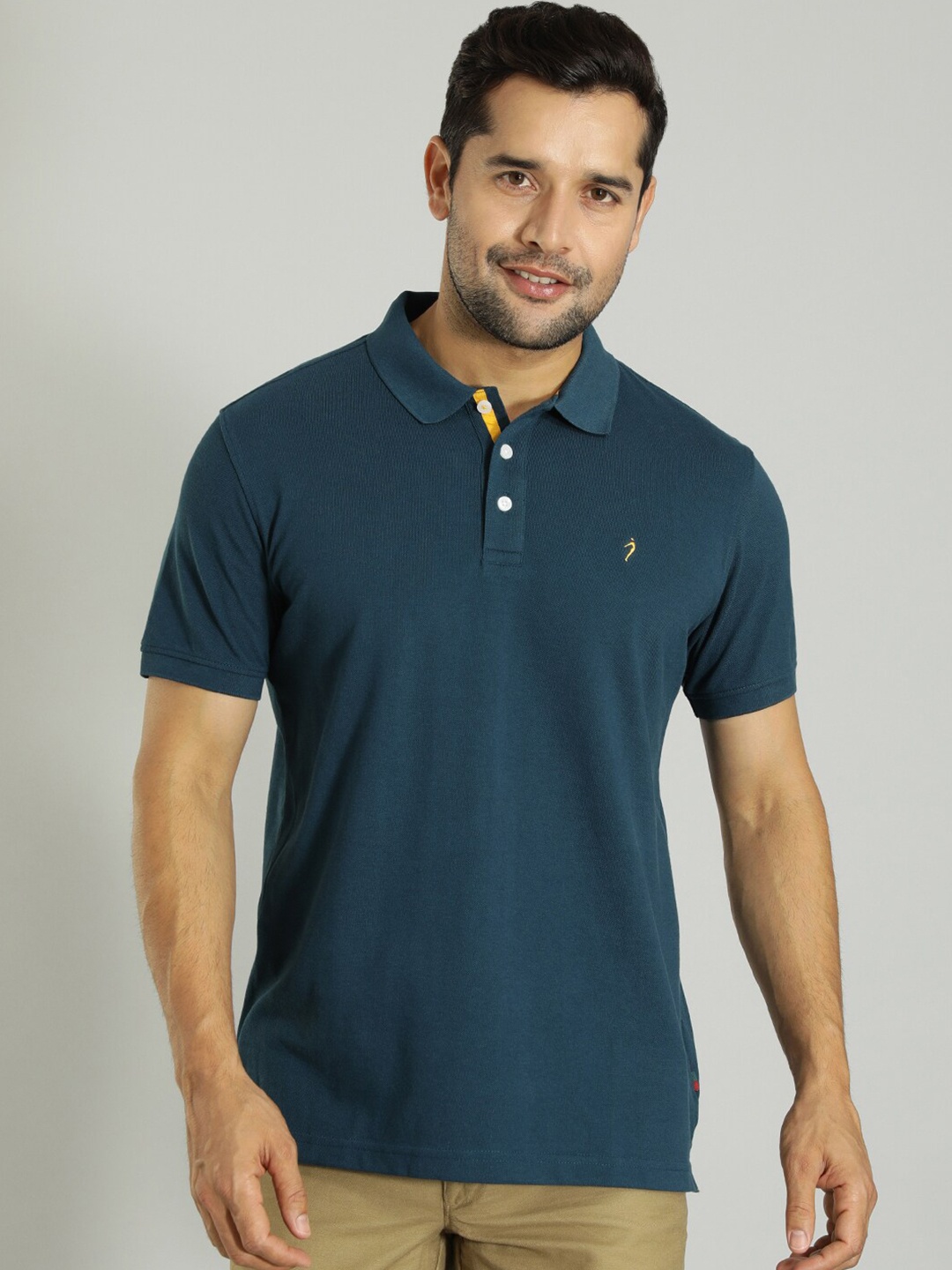 

Indian Terrain Polo Collar T-shirt, Navy blue