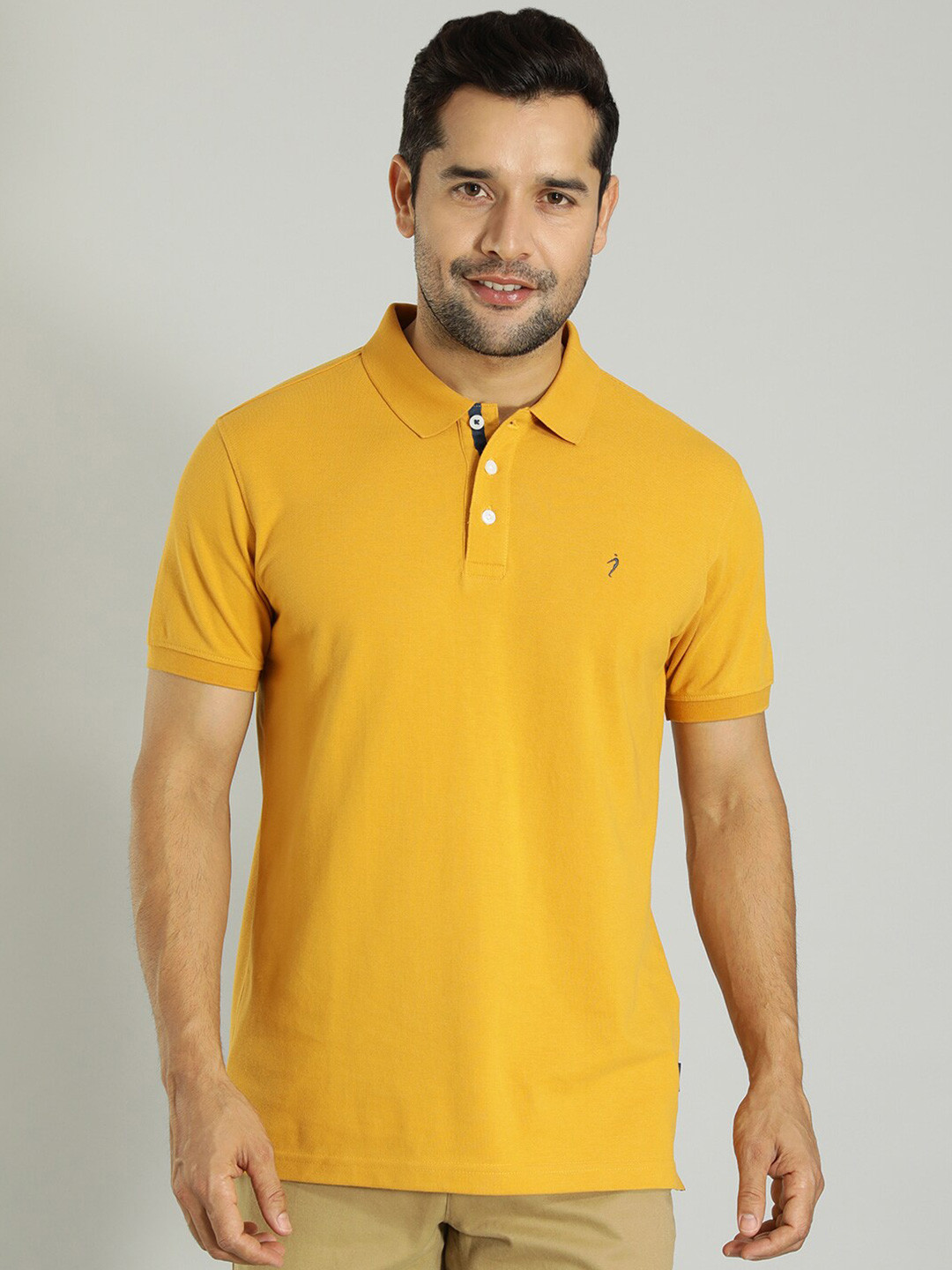 

Indian Terrain Polo Collar T-shirt, Yellow