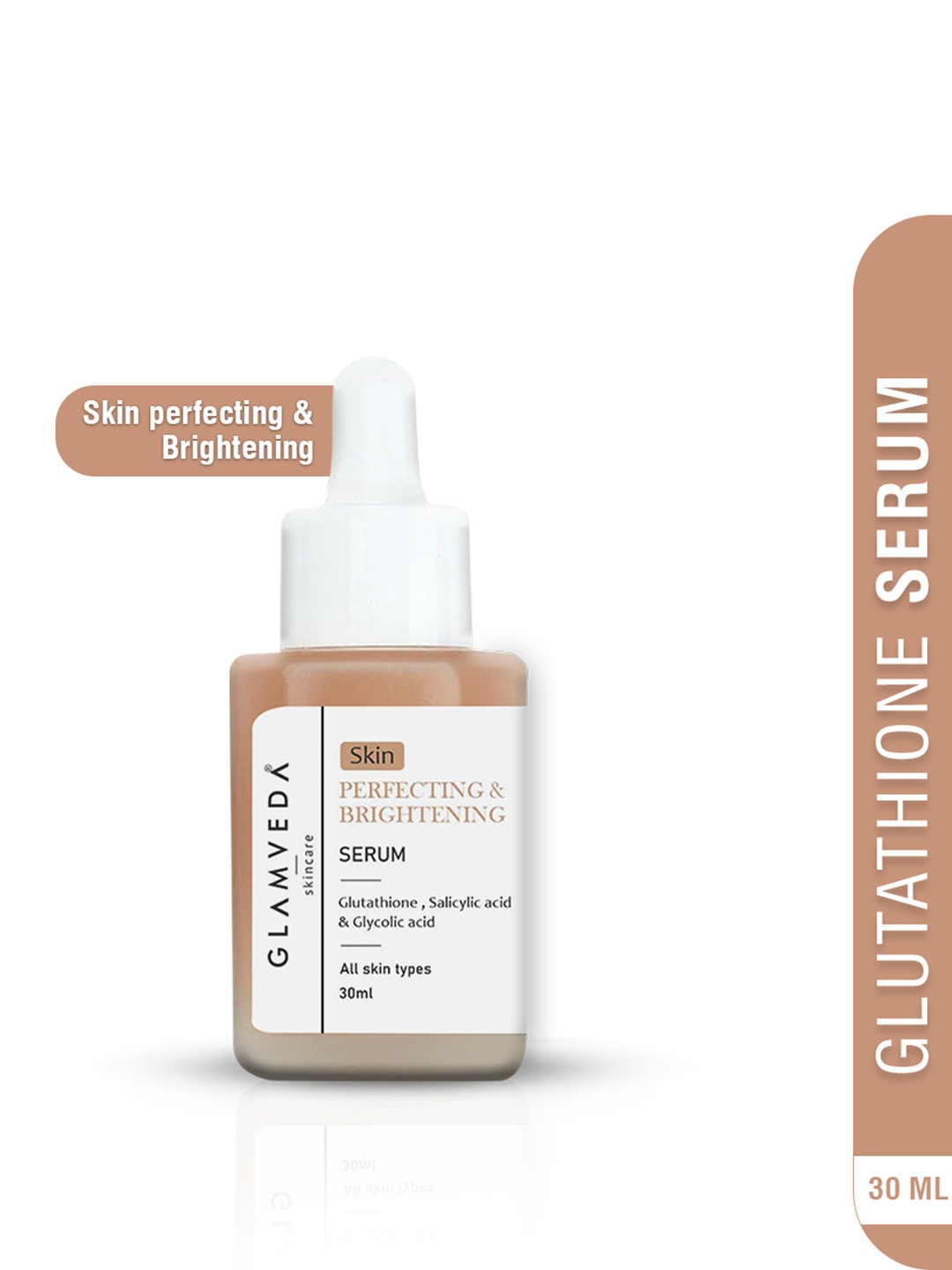 

GLAMVEDA Glutathione Skin Perfecting Face Serum with Salicylic Acid for Glowing Skin- 30ml, White