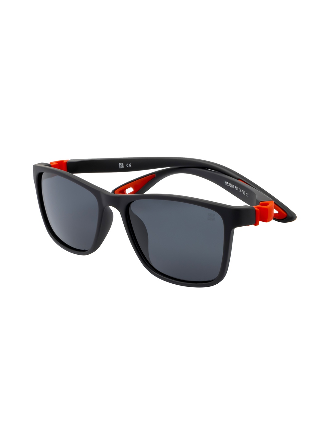 

SEESAW Boys Rectangle Sunglasses with Polarised and UV Protected Lens SS3506C150/15, Black