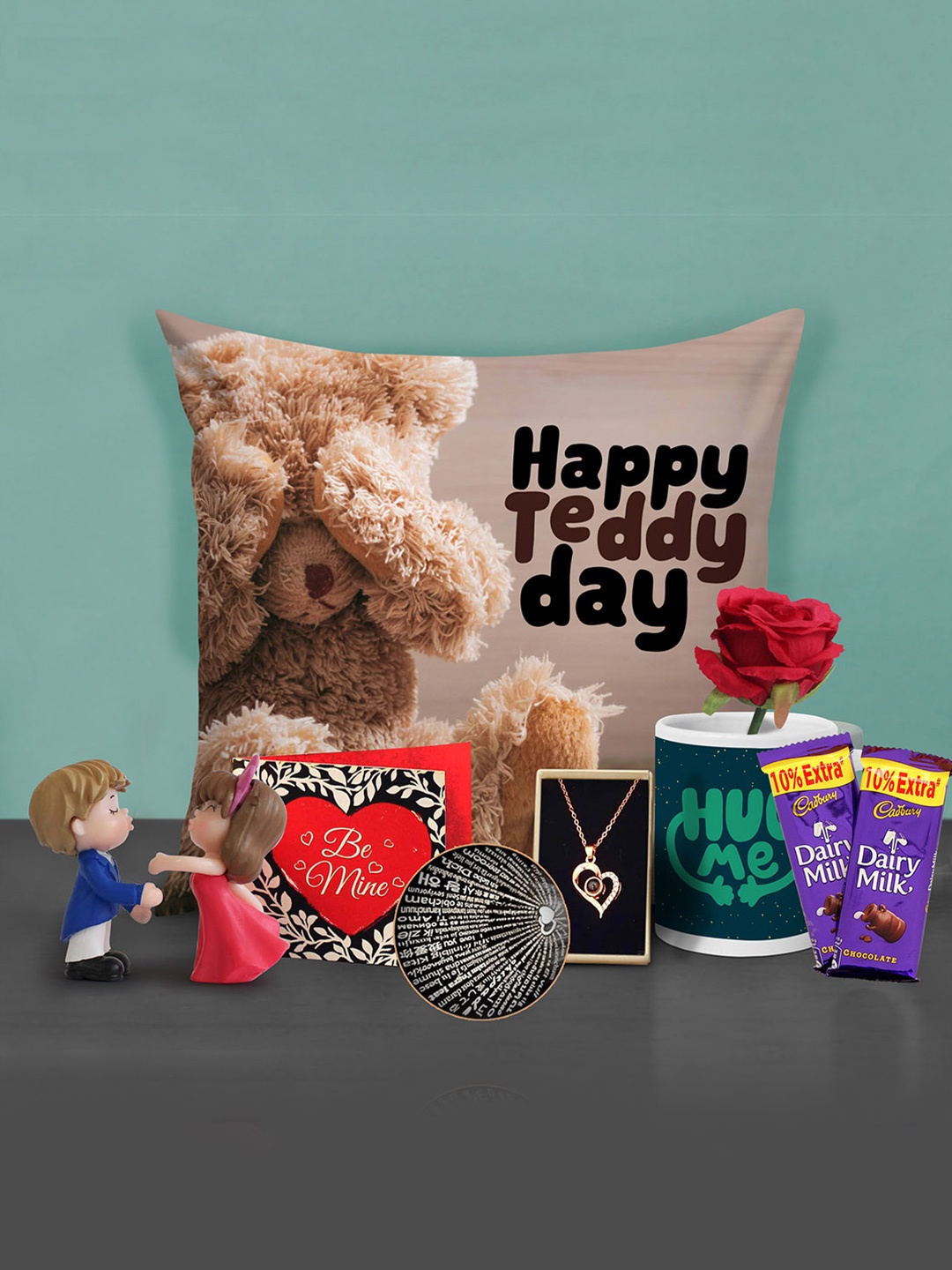 

TIED RIBBONS 7Pcs Assorted Printed Valentine Week Gift Chocolate Hamper