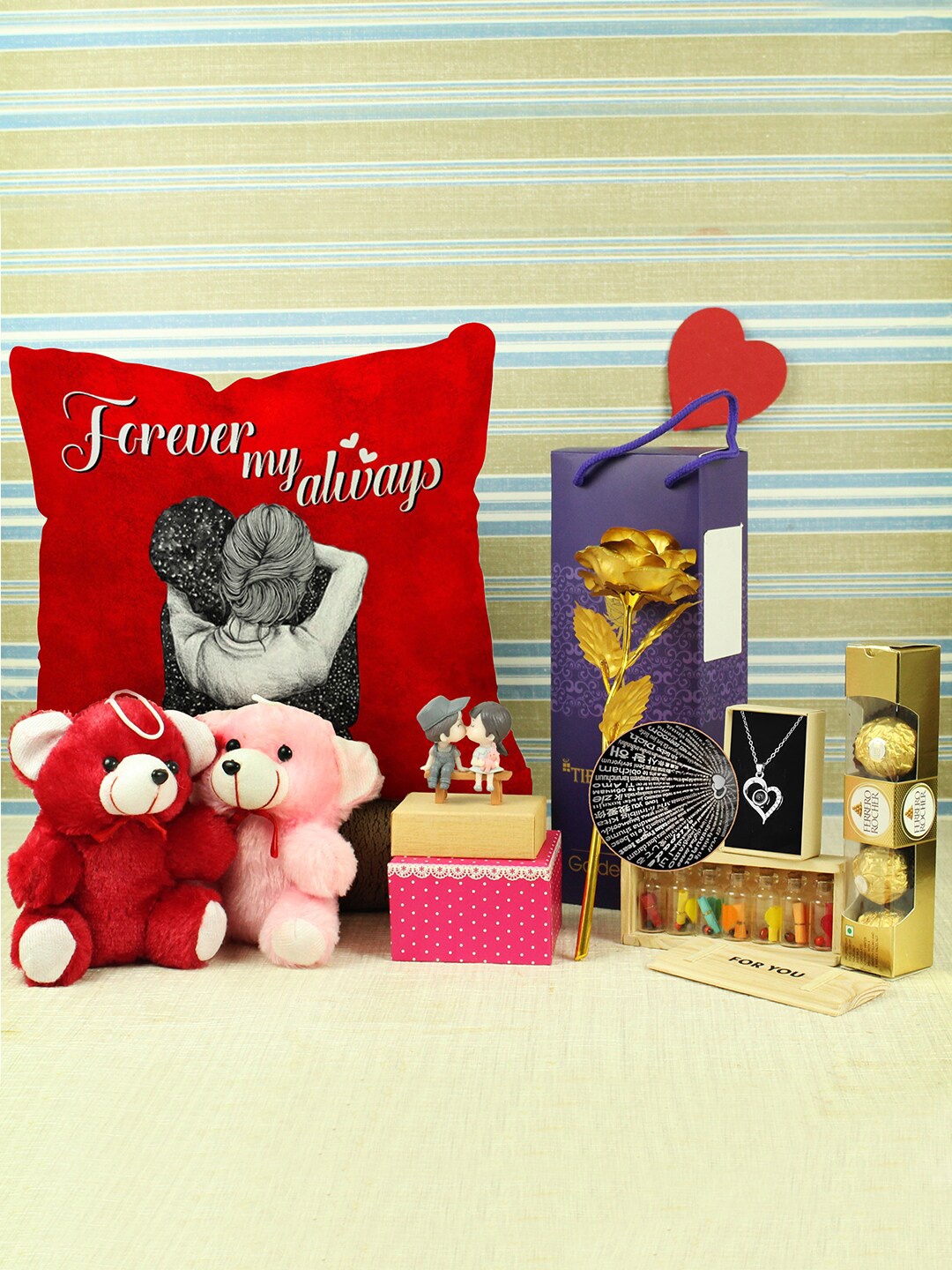 

TIED RIBBONS 7Pcs Assorted Printed Valentine Week Gift Chocolate Hamper