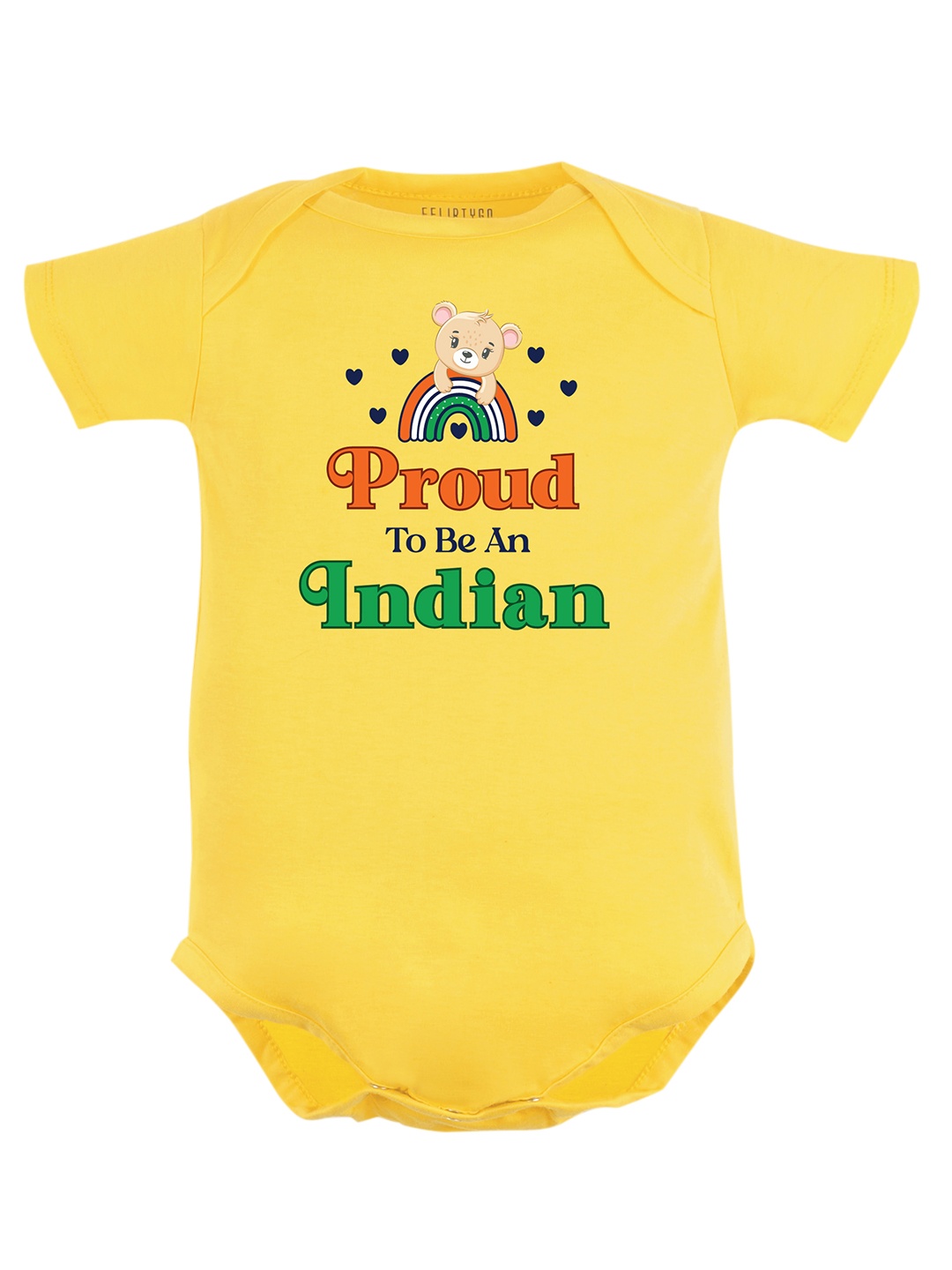 

FFLIRTYGO Infant Printed Cotton Bodysuit, Yellow