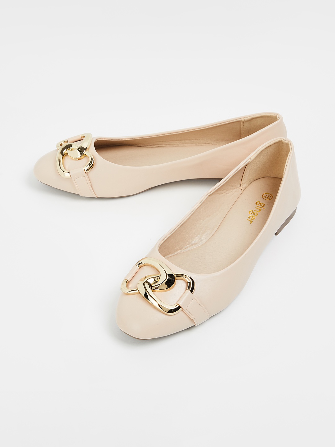 

Ginger by Lifestyle Embellished Detail Ballerinas Flats, Beige