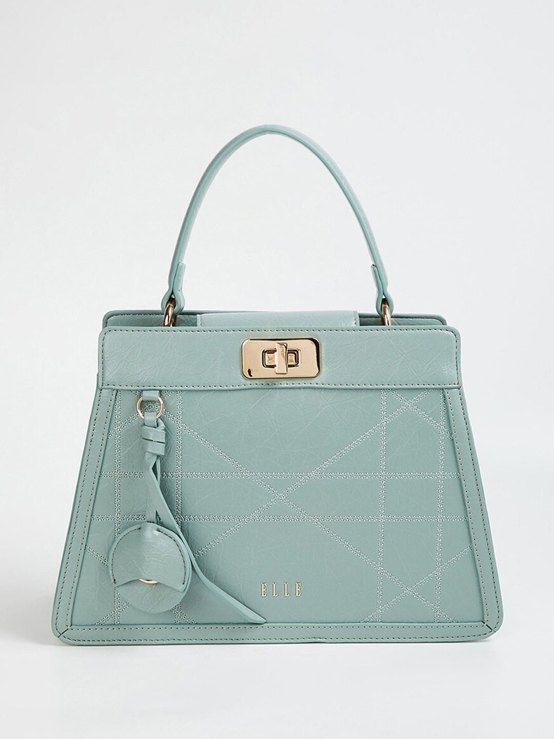 

ELLE Textured Structured Handheld Bag, Blue