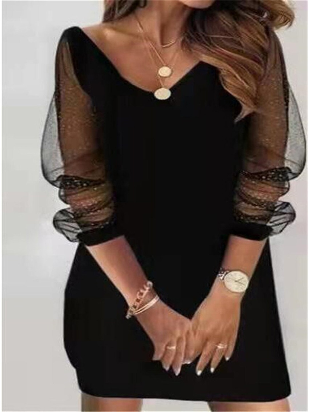 

StyleCast Black V-Neck Bodycon Dress