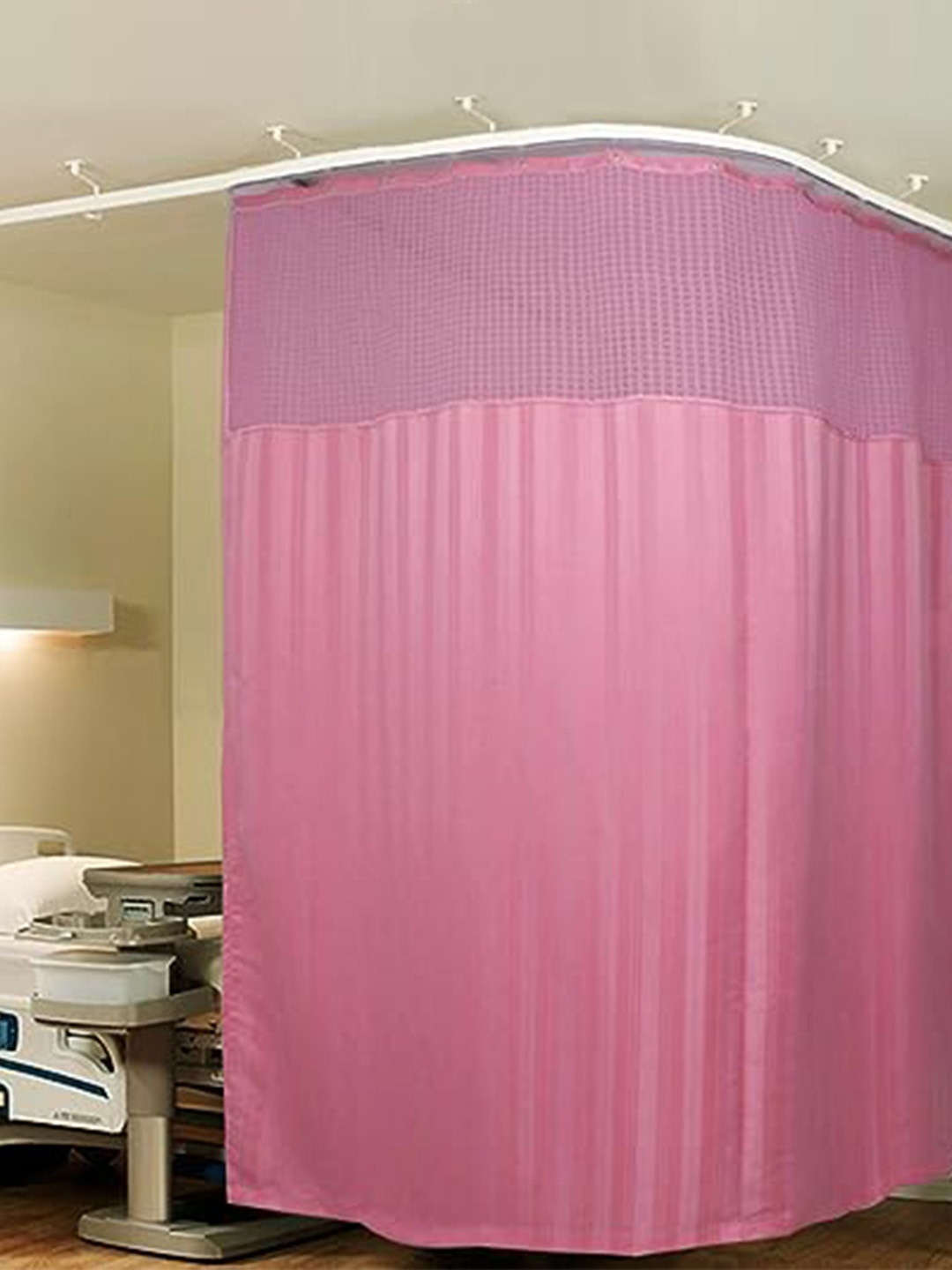 

LushomesGeometric Eyelet Door Curtain, Pink