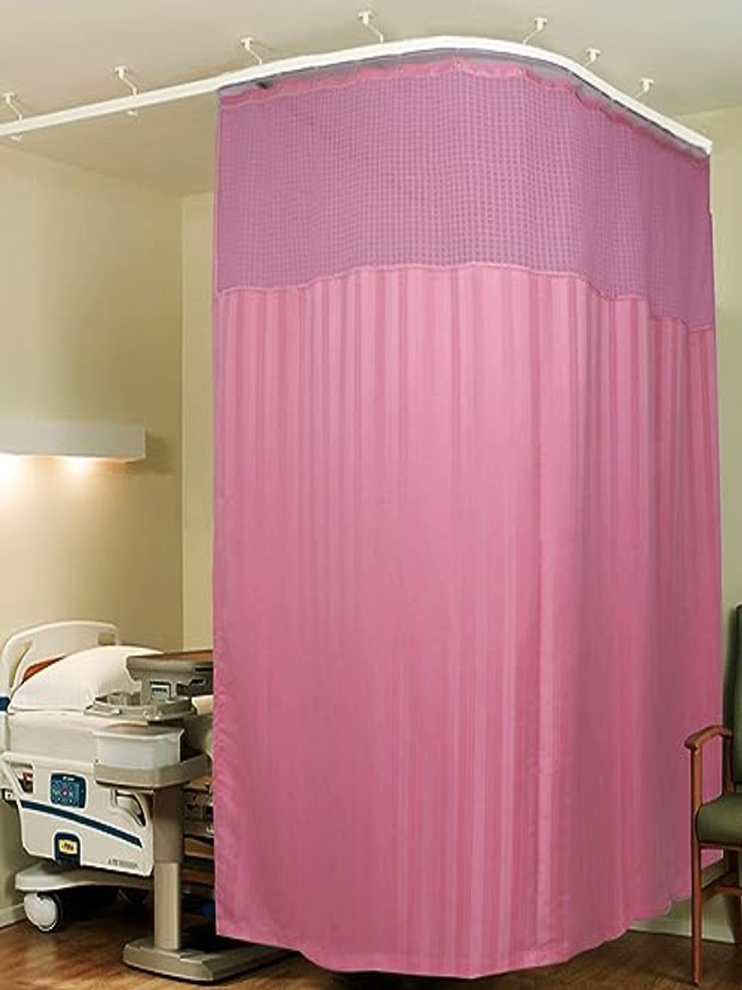 

Lushomes Pink Geometric Partition Hospital Curtain