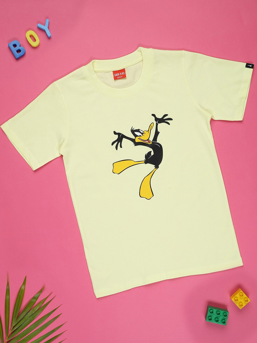 

Gavin Paris Girls Daffy Duck Printed Pure Cotton T-shirt, Yellow