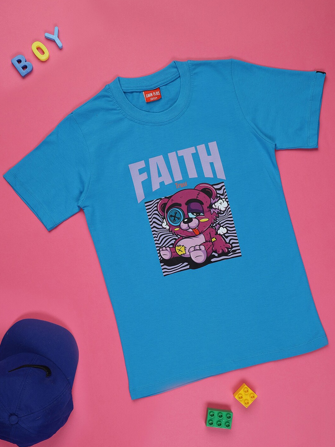 

Gavin Paris Girls Graphic Printed Pure Cotton T-shirt, Blue