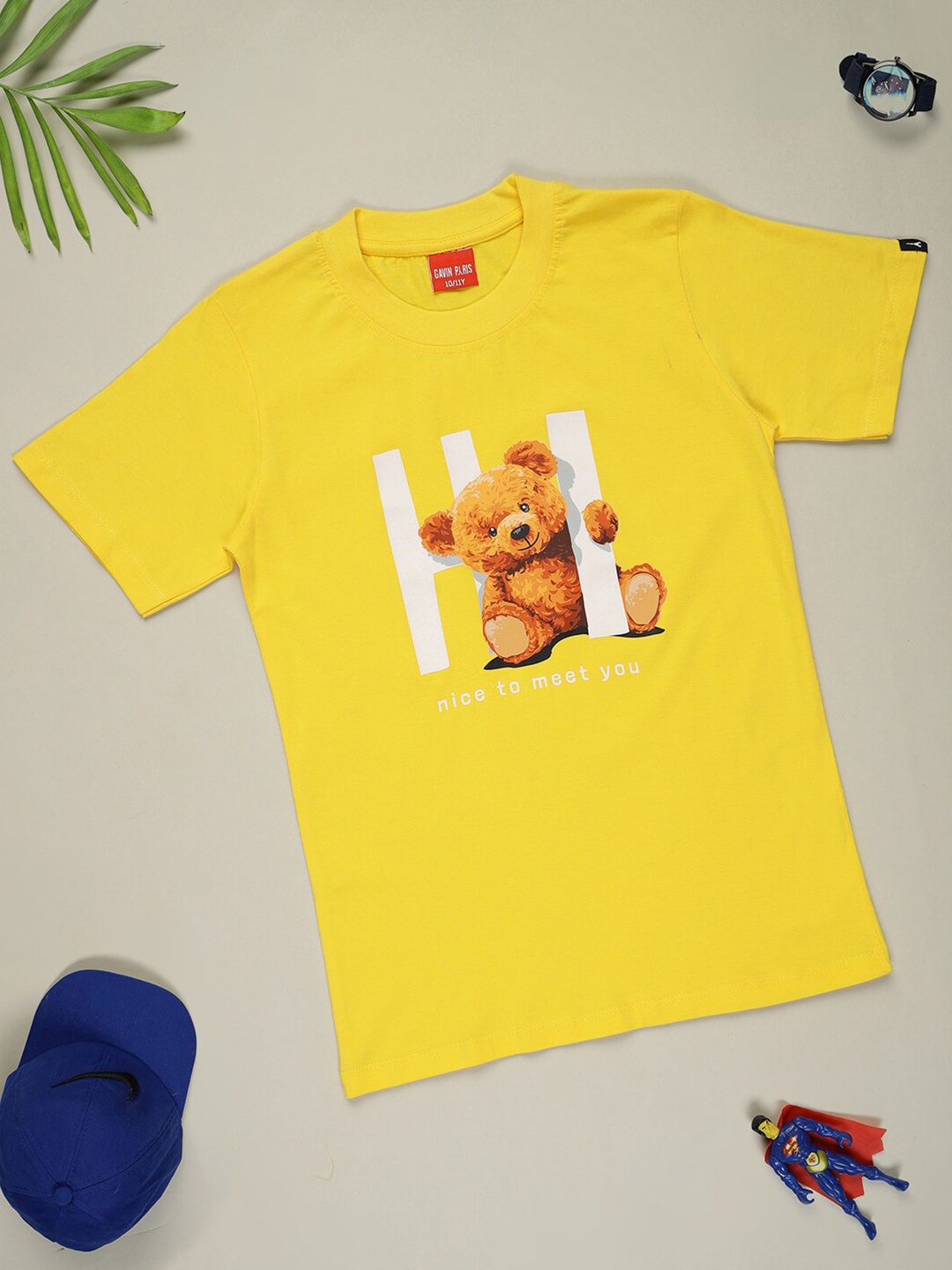 

Gavin Paris Girls Graphic Printed Pure Cotton T-shirt, Yellow