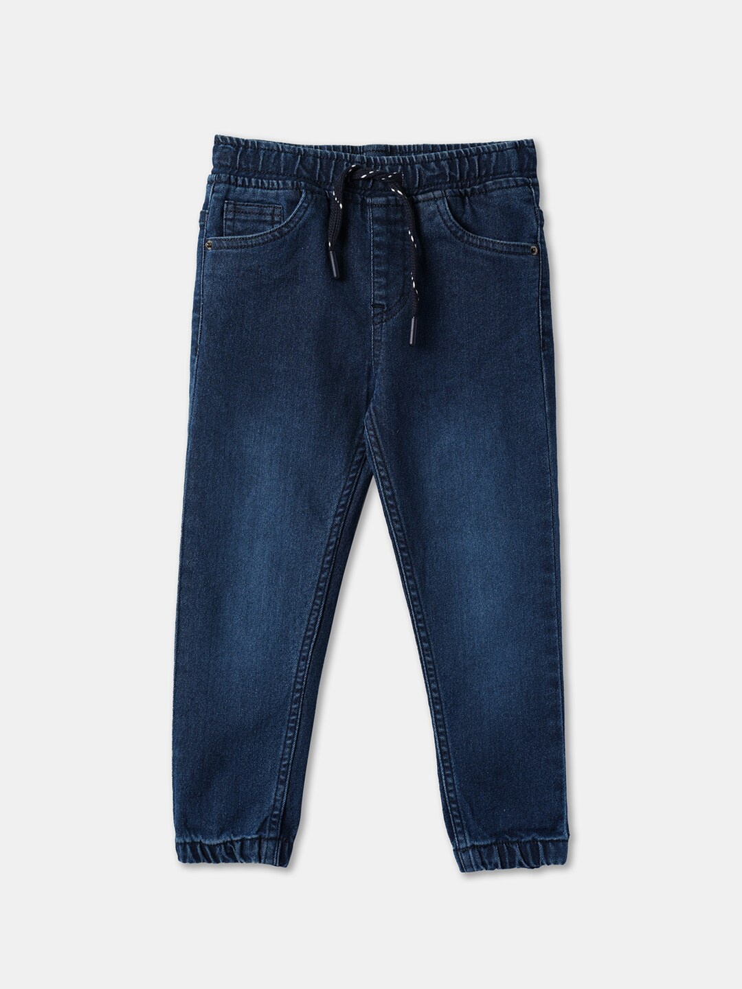 

R&B Boys Relaxed Fit Light Fade Clean Look Cotton Jeans, Blue