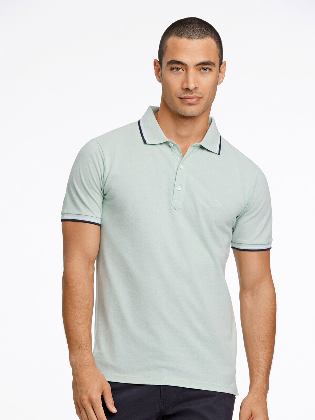 

LINDBERGH Polo Collar Cotton Regular Fit T-shirt, Blue